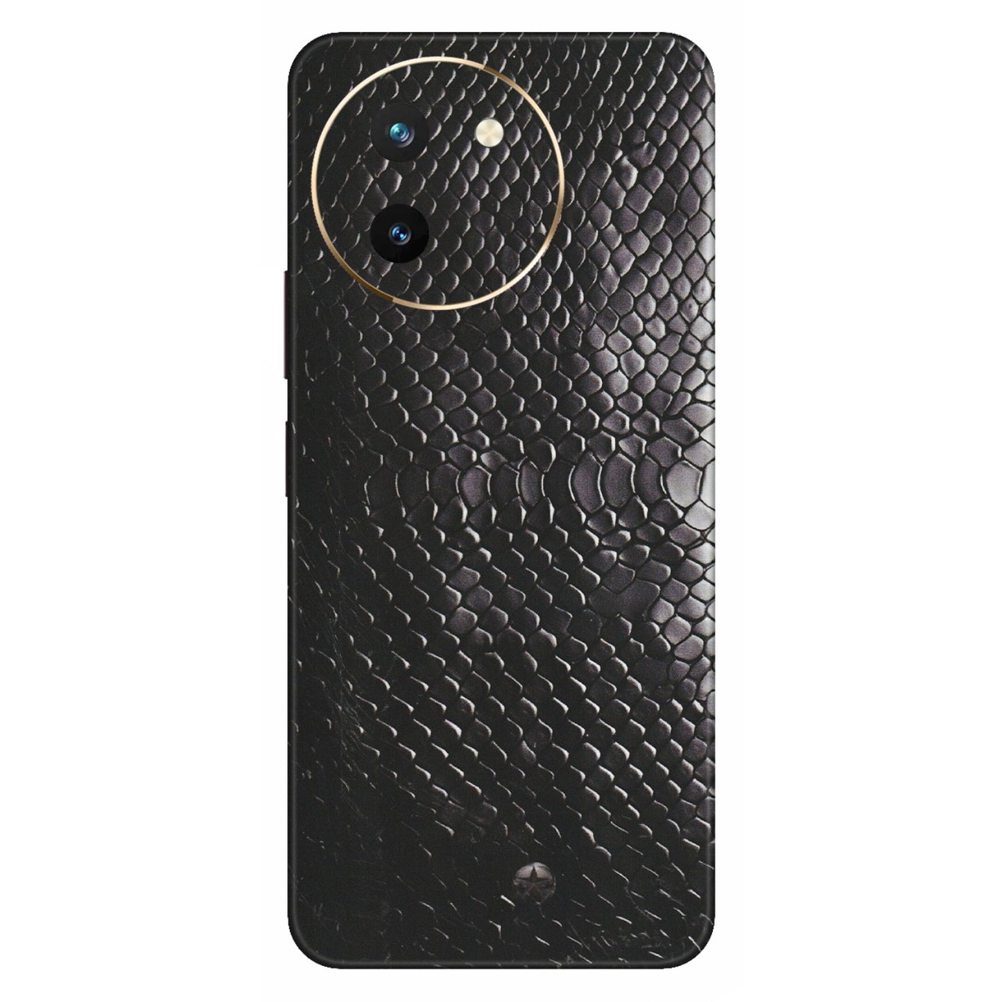 VIVO Z/V/X/T/U/S Series Phone Skins (All Models) - Black Snack Leather - Matte Finish (M-147) Vivo T3 X (5G)