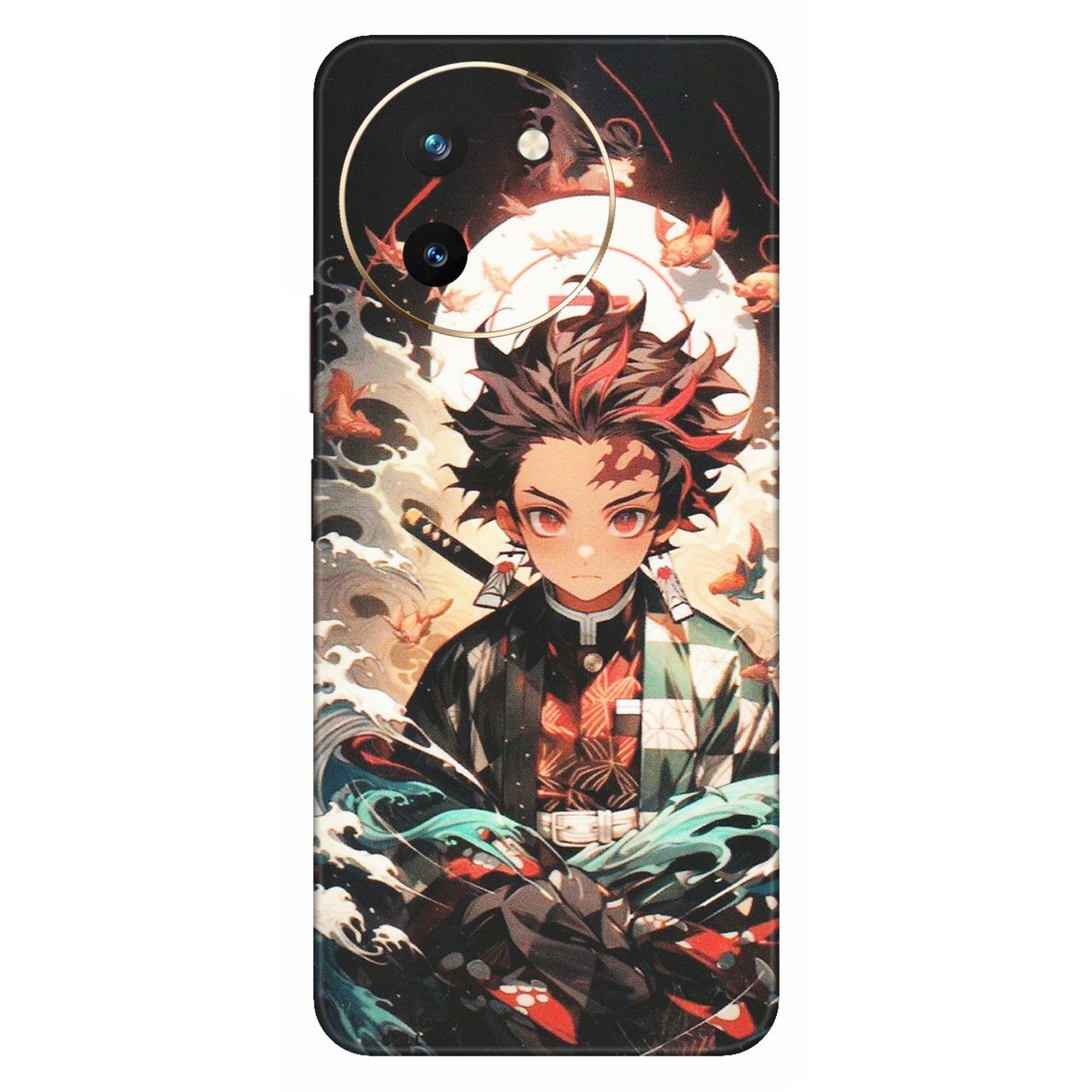 VIVO Z/V/X/T/U/S Series Phone Skins (All Models) - Tanjiro Demon Slayer Anime - Matte Finish (M-158) Vivo T3 X (5G)