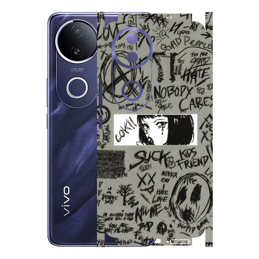 VIVO Z/V/X/T/U/S Series Phone Skins (All Models) - Never Have Love Anime - 3D Embossed Finish (L-260) Vivo T4R 5G