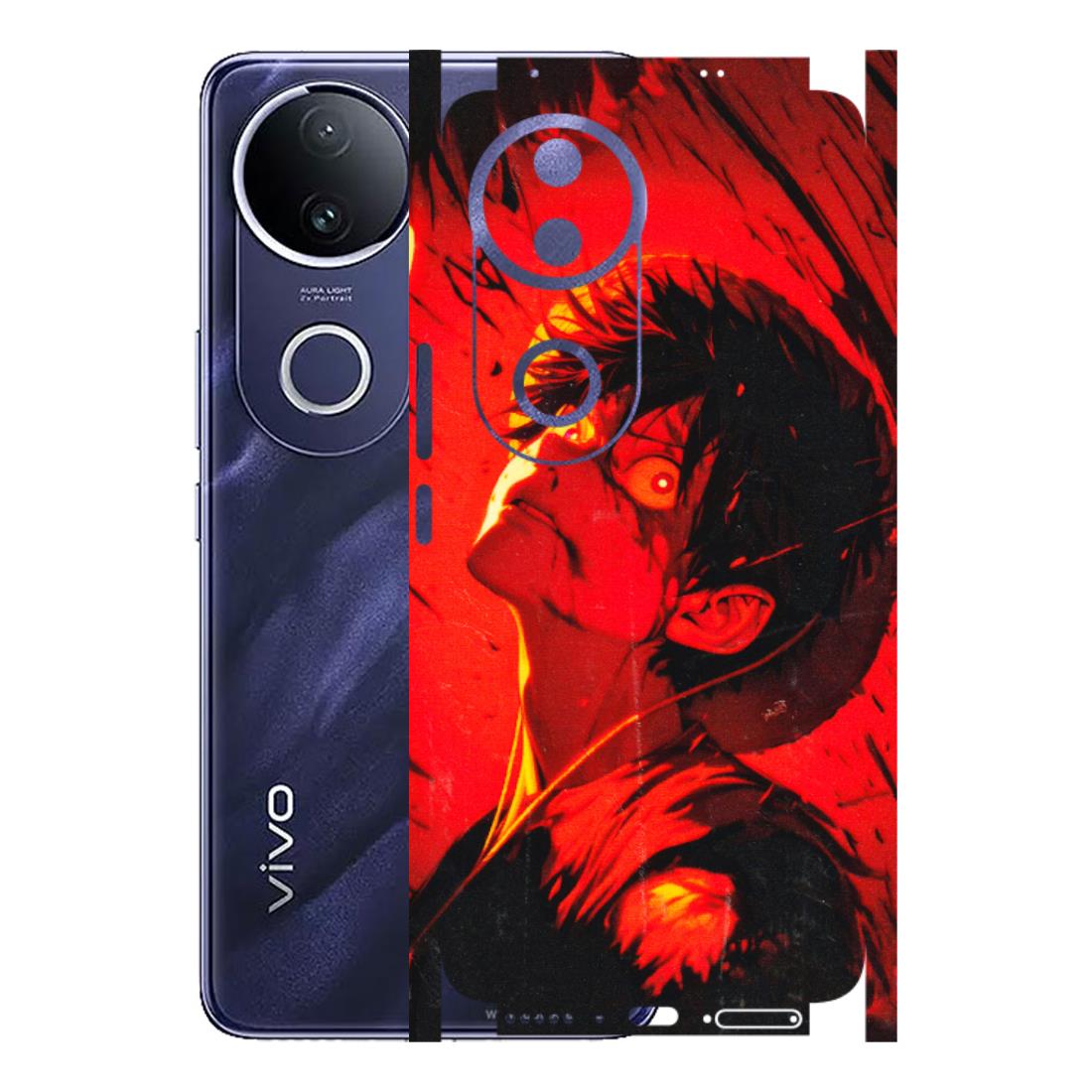 VIVO Z/V/X/T/U/S Series Phone Skins (All Models) - D.Luffy Power Up One Piece Anime - 3D Embossed Finish (L-326) Vivo T4R 5G
