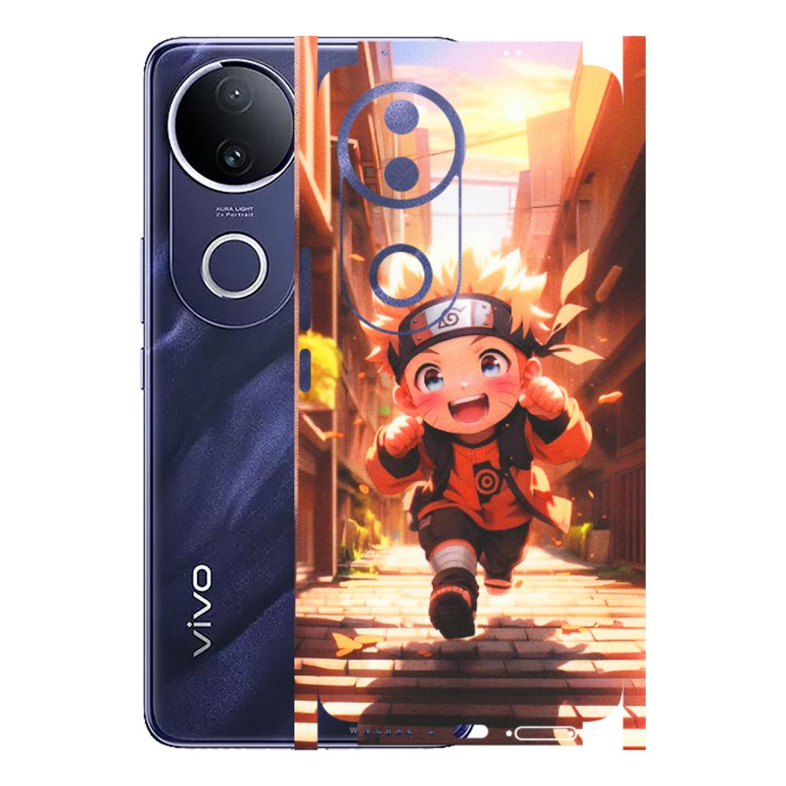 VIVO Z/V/X/T/U/S Series Phone Skins (All Models) - Naruto Cute Toon Running - Matte Finish (M-04) Vivo T4R 5G