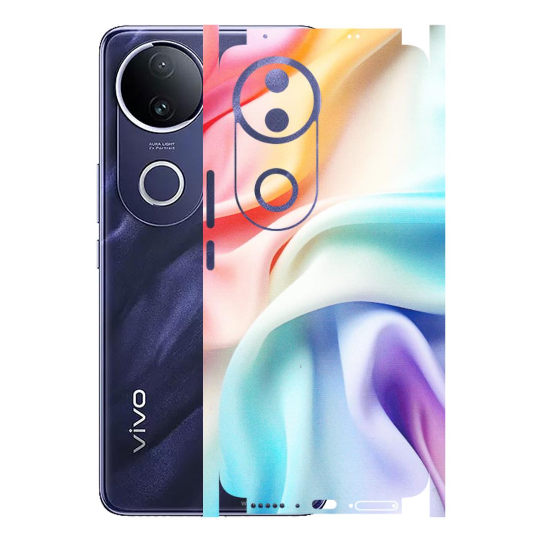 VIVO Z/V/X/T/U/S Series Phone Skins (All Models) - Colourful Silk Cloth - Matte Finish (M-165) Vivo T4R 5G