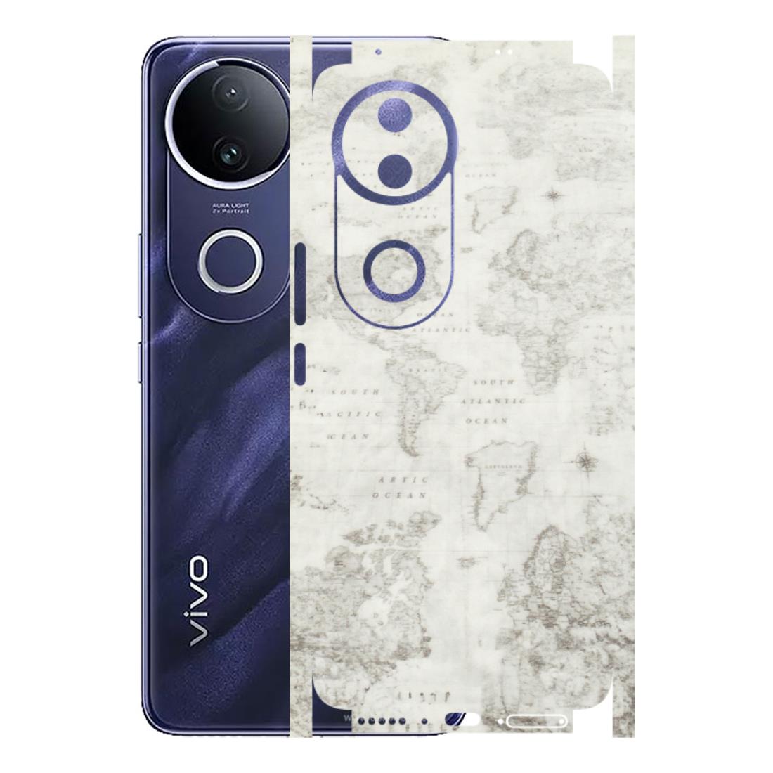 VIVO Z/V/X/T/U/S Series Phone Skins (All Models) - World Travel Map - Transparent Finish (T-04) Vivo T4R 5G