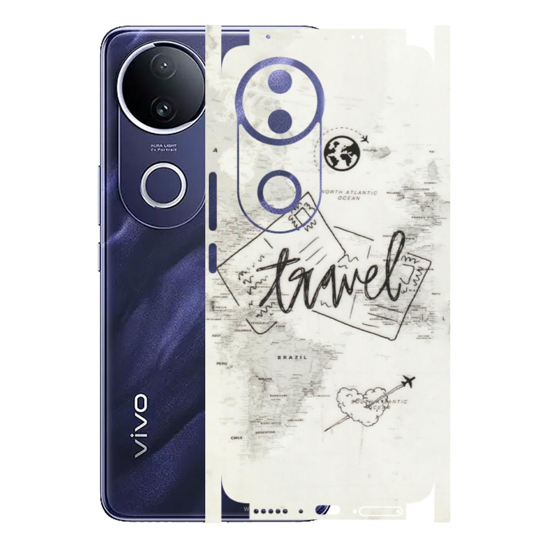 VIVO Z/V/X/T/U/S Series Phone Skins (All Models) - Travel Ticket - Transparent Finish (T-06) Vivo T4R 5G