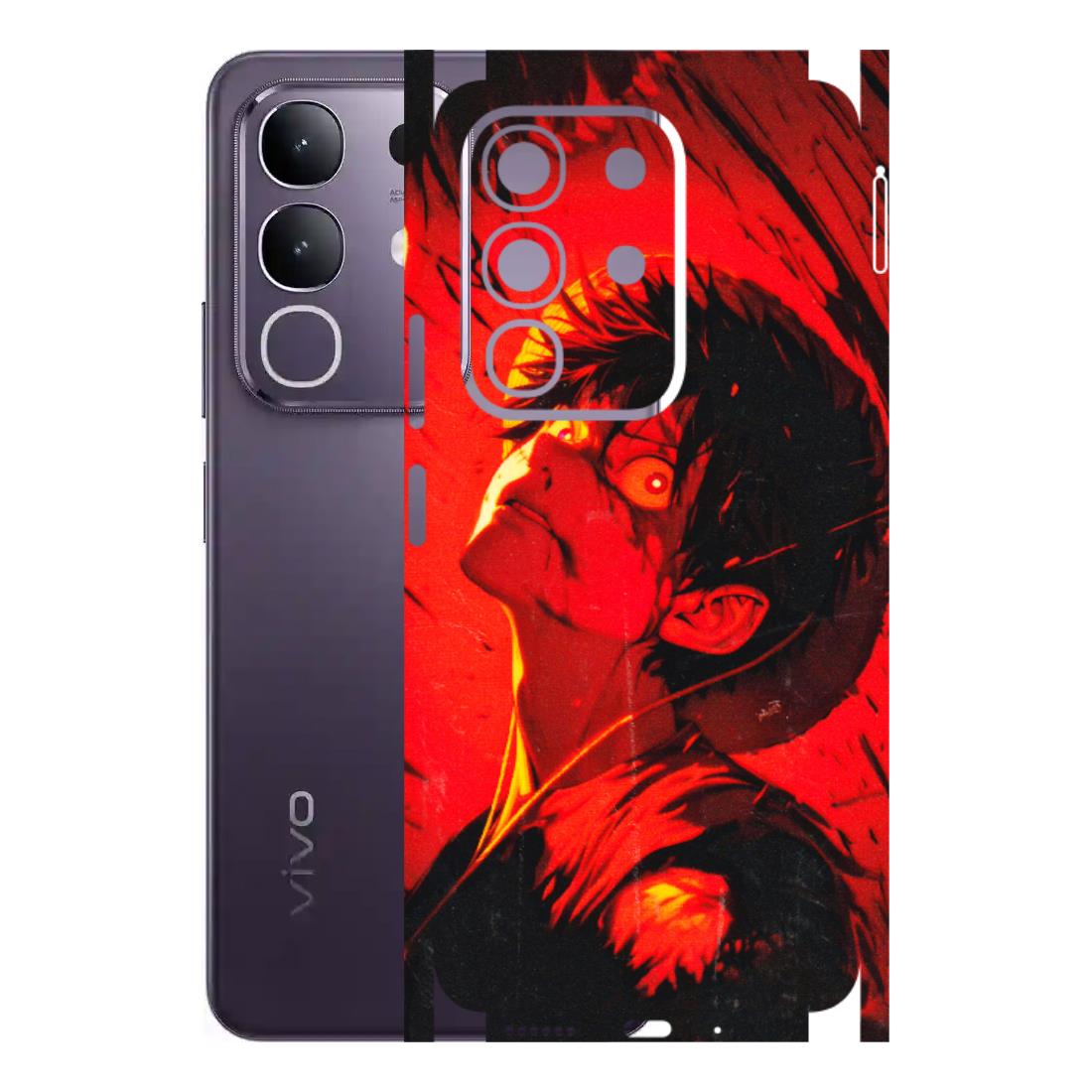 VIVO Z/V/X/T/U/S Series Phone Skins (All Models) - D.Luffy Power Up One Piece Anime - 3D Embossed Finish (L-326) Vivo T4X 5G