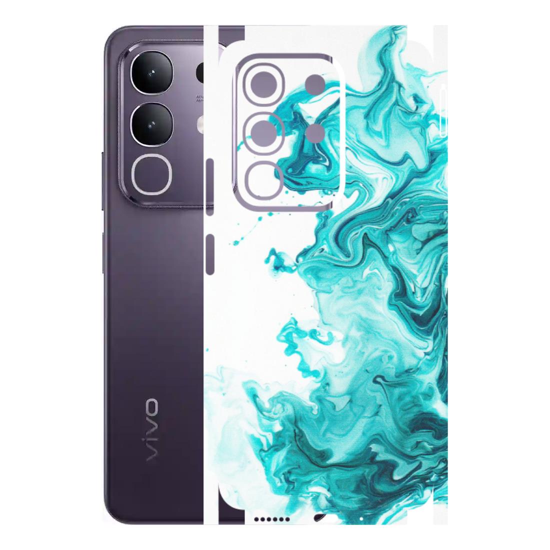 VIVO Z/V/X/T/U/S Series Phone Skins (All Models) - Sky Blue Abstract Colour - Matte Finish (M-146) Vivo T4X 5G