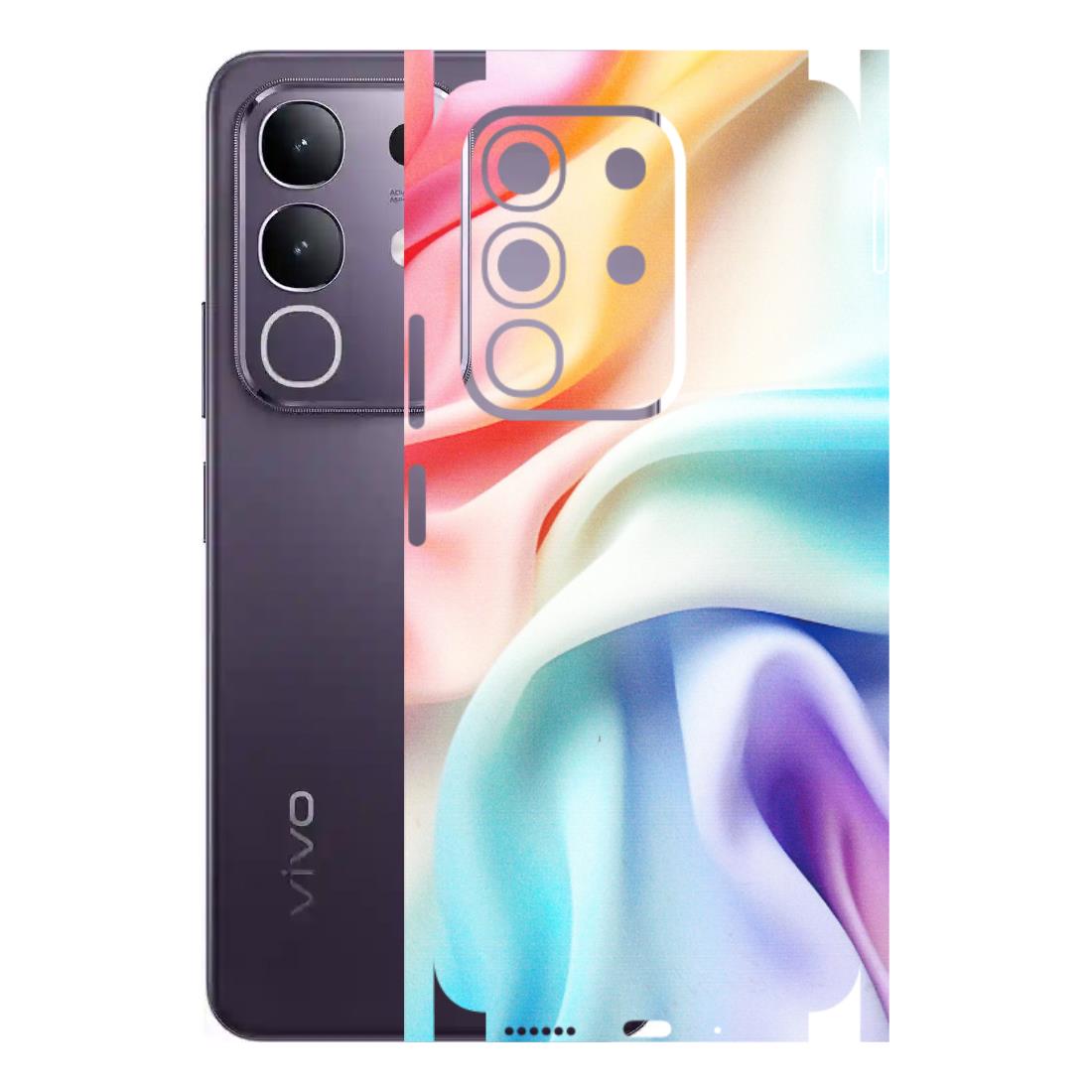 VIVO Z/V/X/T/U/S Series Phone Skins (All Models) - Colourful Silk Cloth - Matte Finish (M-165) Vivo T4X 5G