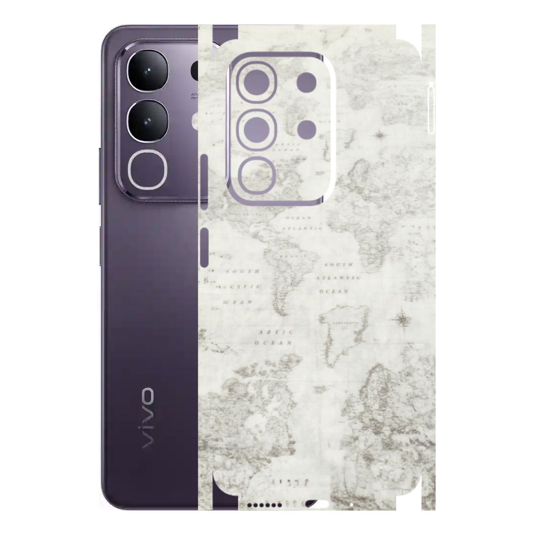 VIVO Z/V/X/T/U/S Series Phone Skins (All Models) - World Travel Map - Transparent Finish (T-04) Vivo T4X 5G
