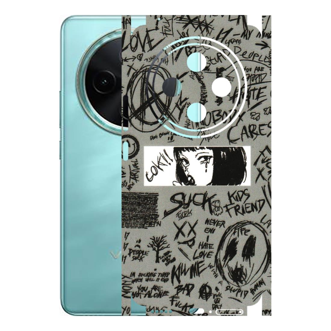 VIVO Z/V/X/T/U/S Series Phone Skins (All Models) - Never Have Love Anime - 3D Embossed Finish (L-260) Vivo T4 5G