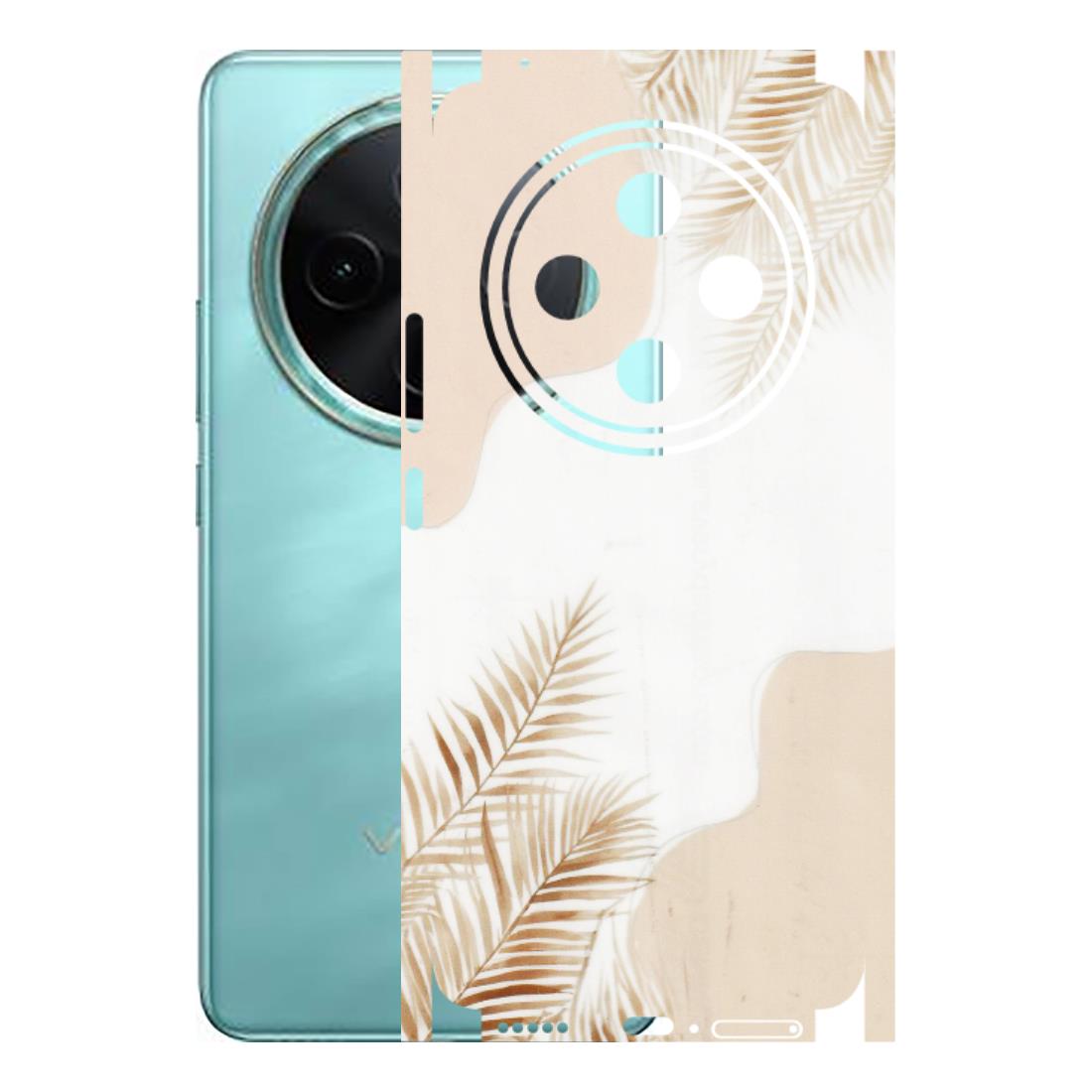 VIVO Z/V/X/T/U/S Series Phone Skins (All Models) - Gold Petals Abstract - Transparent Finish (T-08) Vivo T4 5G