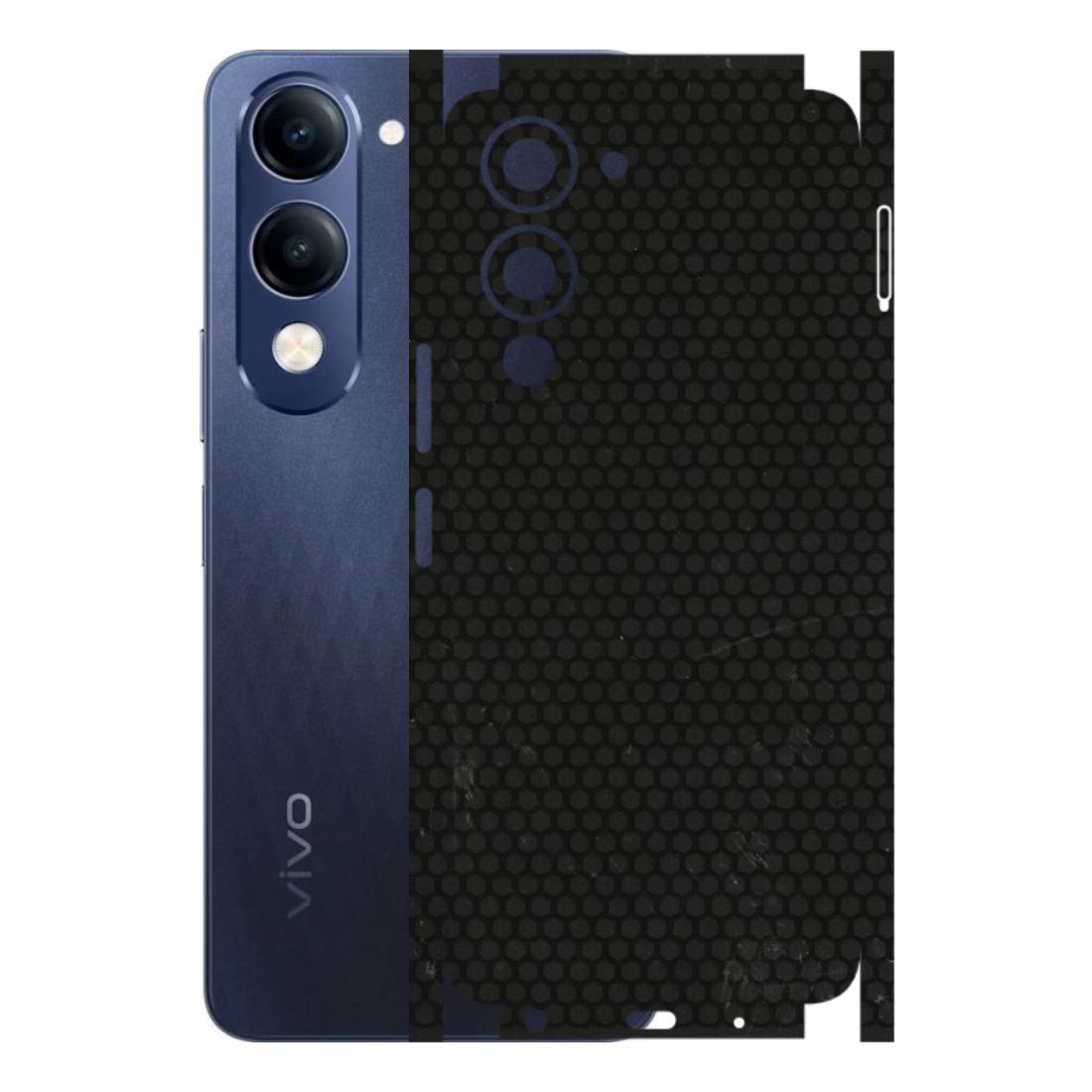 VIVO Z/V/X/T/U/S Series Phone Skins (All Models) - Black honeycomb - 3D Embossed Finish (L-114) Vivo T4 Lite