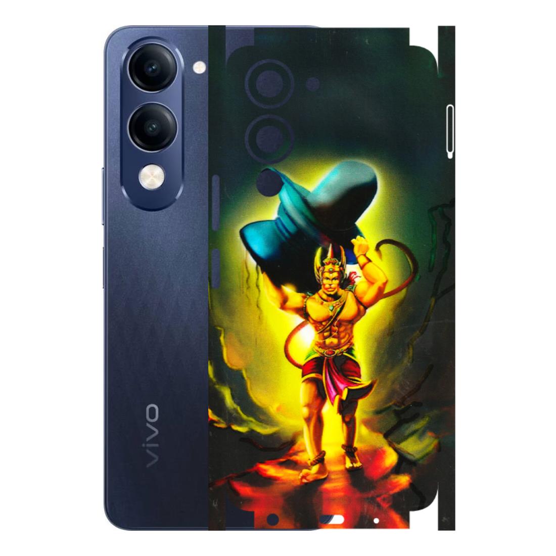 VIVO Z/V/X/T/U/S Series Phone Skins (All Models) - Hanuman Ji - 3D Embossed Finish (L-128) Vivo T4 Lite
