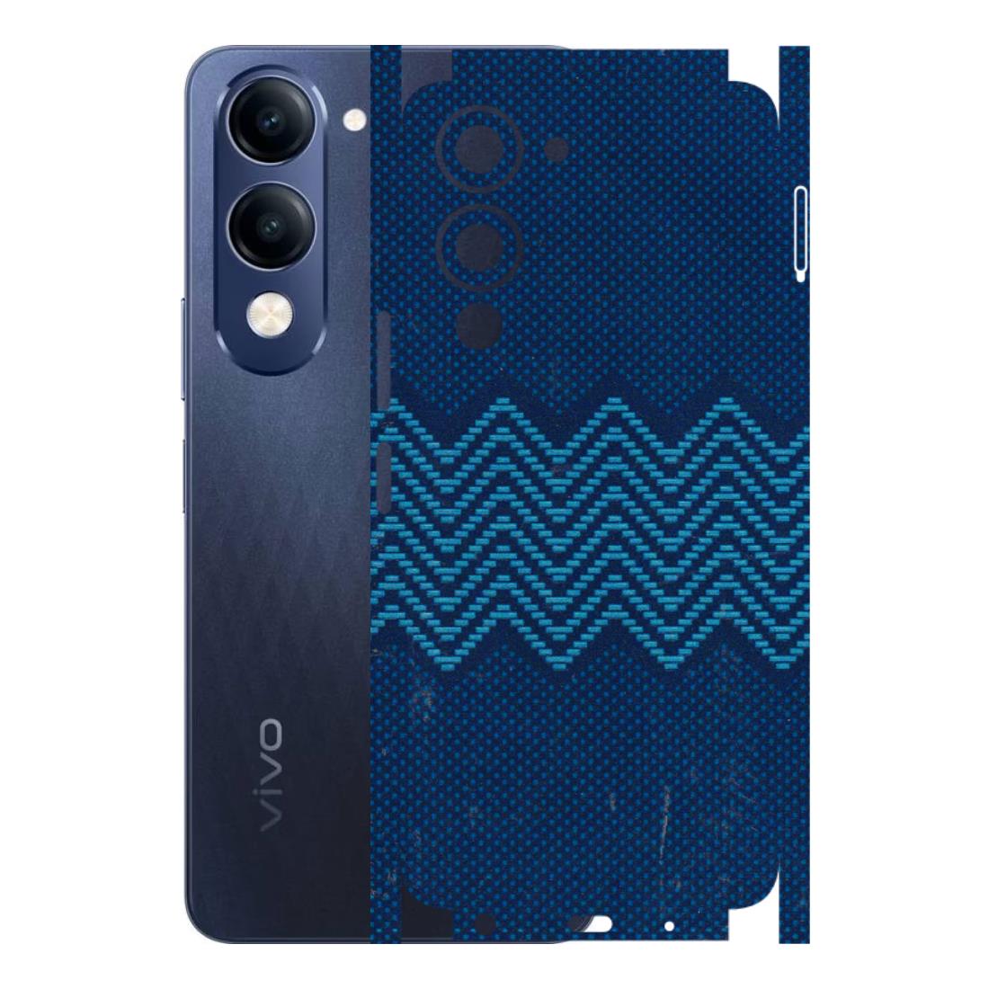 VIVO Z/V/X/T/U/S Series Phone Skins (All Models) - Blue Sober Waves - 3D Embossed Finish (L-306) Vivo T4 Lite