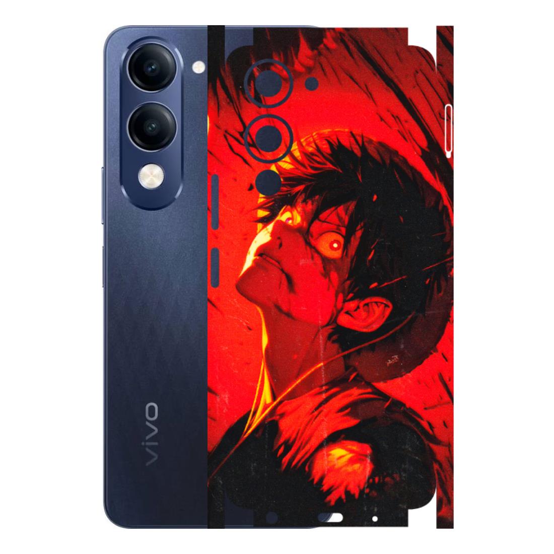VIVO Z/V/X/T/U/S Series Phone Skins (All Models) - D.Luffy Power Up One Piece Anime - 3D Embossed Finish (L-326) Vivo T4 Lite