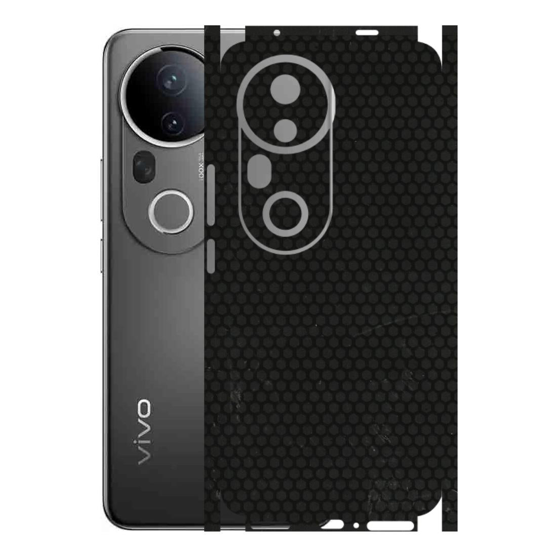 VIVO Z/V/X/T/U/S Series Phone Skins (All Models) - Black honeycomb - 3D Embossed Finish (L-114) Vivo T4 Ultra