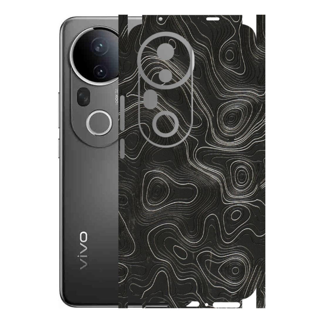 VIVO Z/V/X/T/U/S Series Phone Skins (All Models) - Abstract White Line Map - 3D Embossed Finish (L-269) Vivo T4 Ultra
