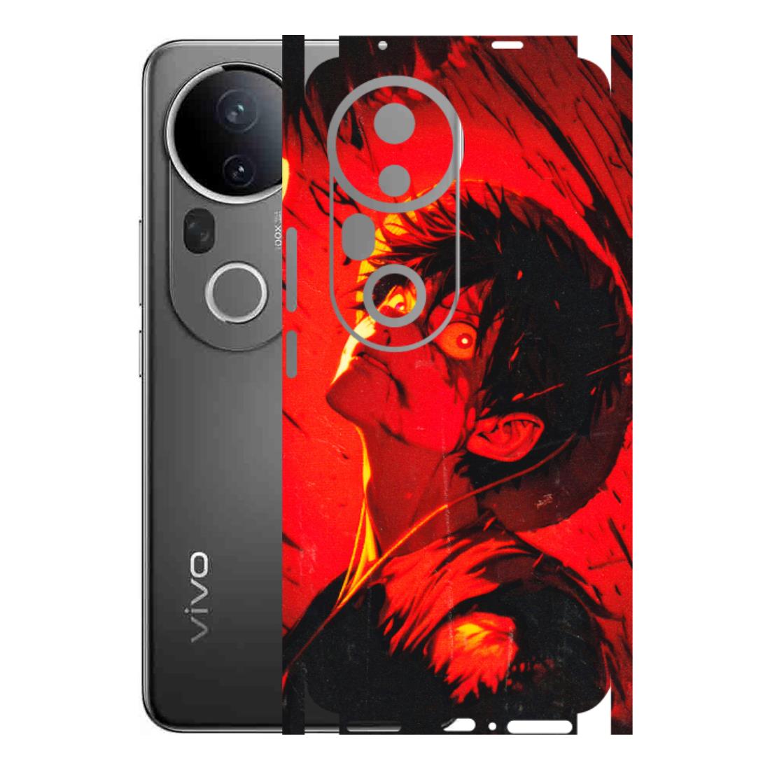 VIVO Z/V/X/T/U/S Series Phone Skins (All Models) - D.Luffy Power Up One Piece Anime - 3D Embossed Finish (L-326) Vivo T4 Ultra