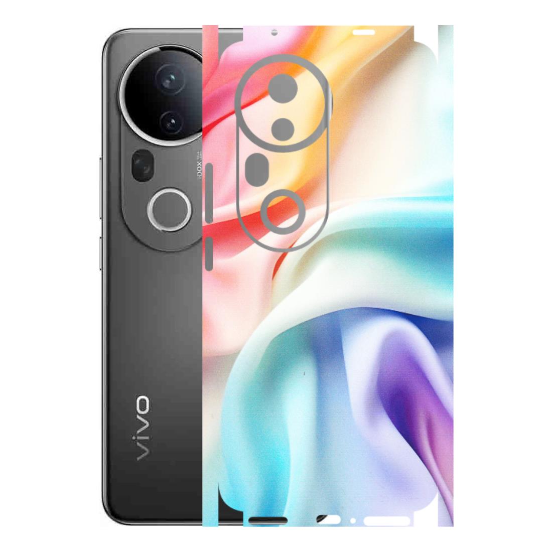 VIVO Z/V/X/T/U/S Series Phone Skins (All Models) - Colourful Silk Cloth - Matte Finish (M-165) Vivo T4 Ultra
