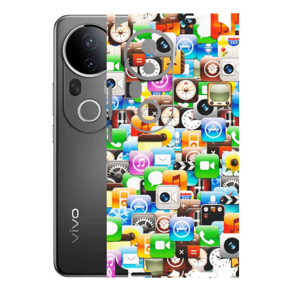 VIVO Z/V/X/T/U/S Series Phone Skins (All Models) - All Apple Icons - Matte Finish (M-93) Vivo T4 Ultra