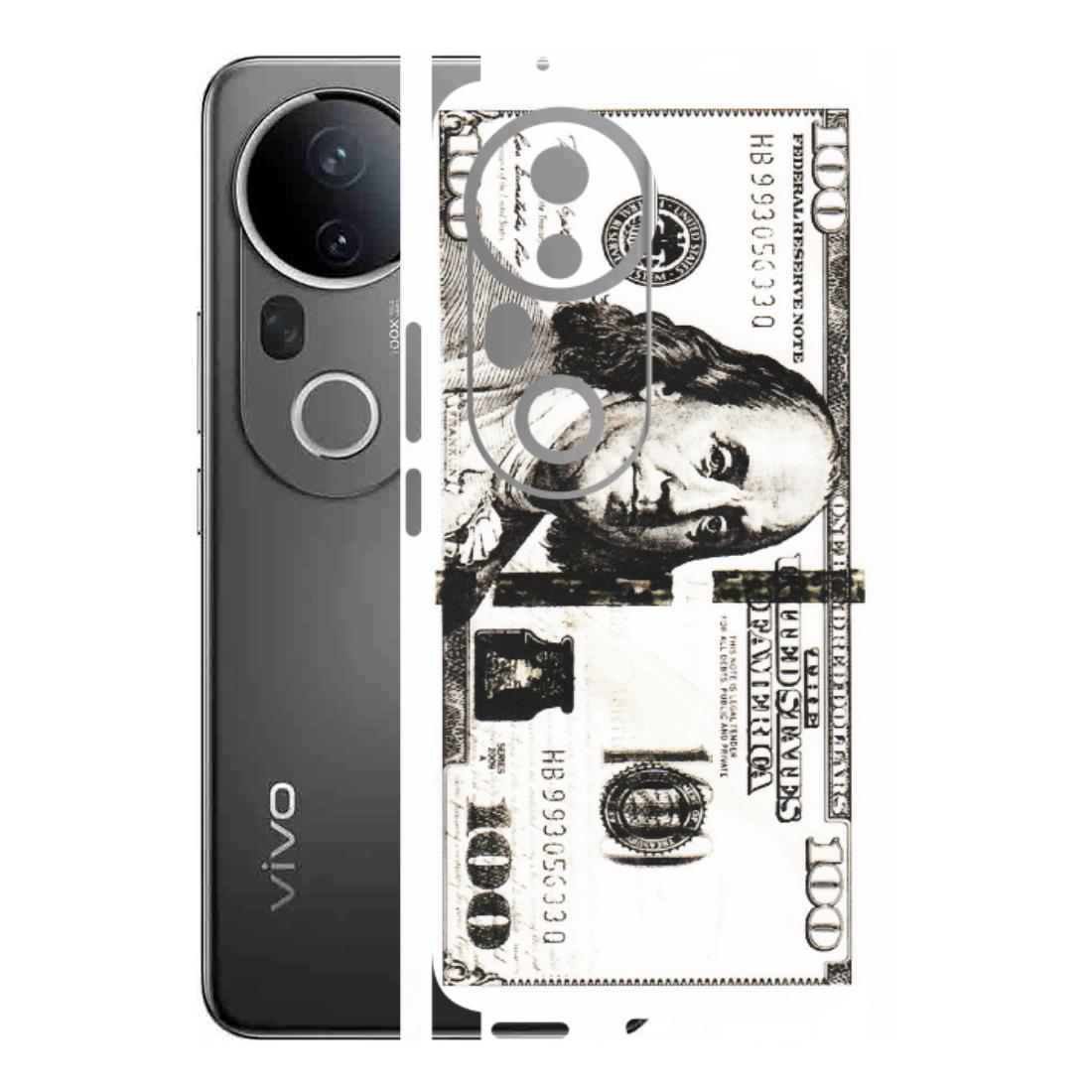 VIVO Z/V/X/T/U/S Series Phone Skins (All Models) - 100 Dollar Currency - Transparent Finish (T-01) Vivo T4 Ultra