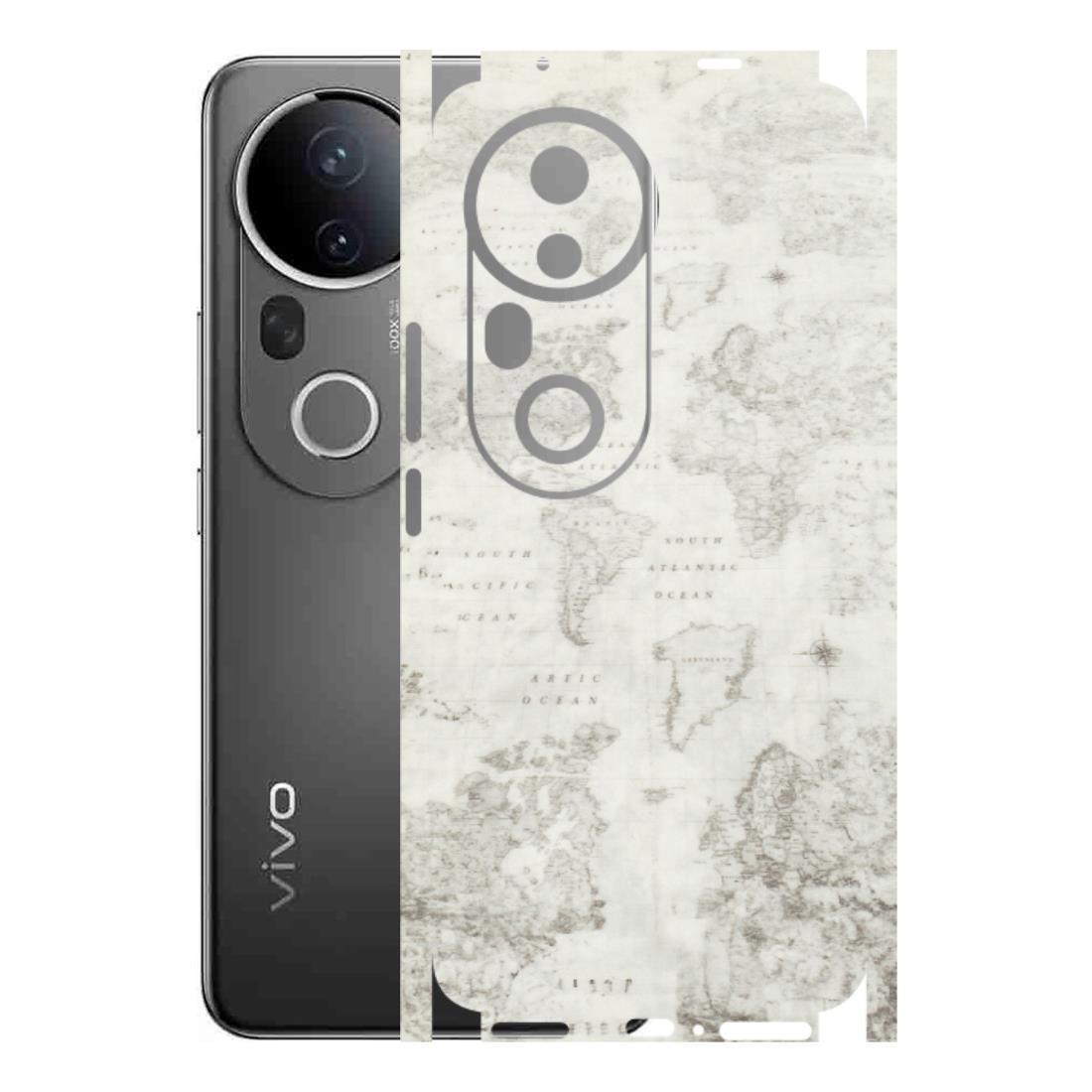 VIVO Z/V/X/T/U/S Series Phone Skins (All Models) - World Travel Map - Transparent Finish (T-04) Vivo T4 Ultra