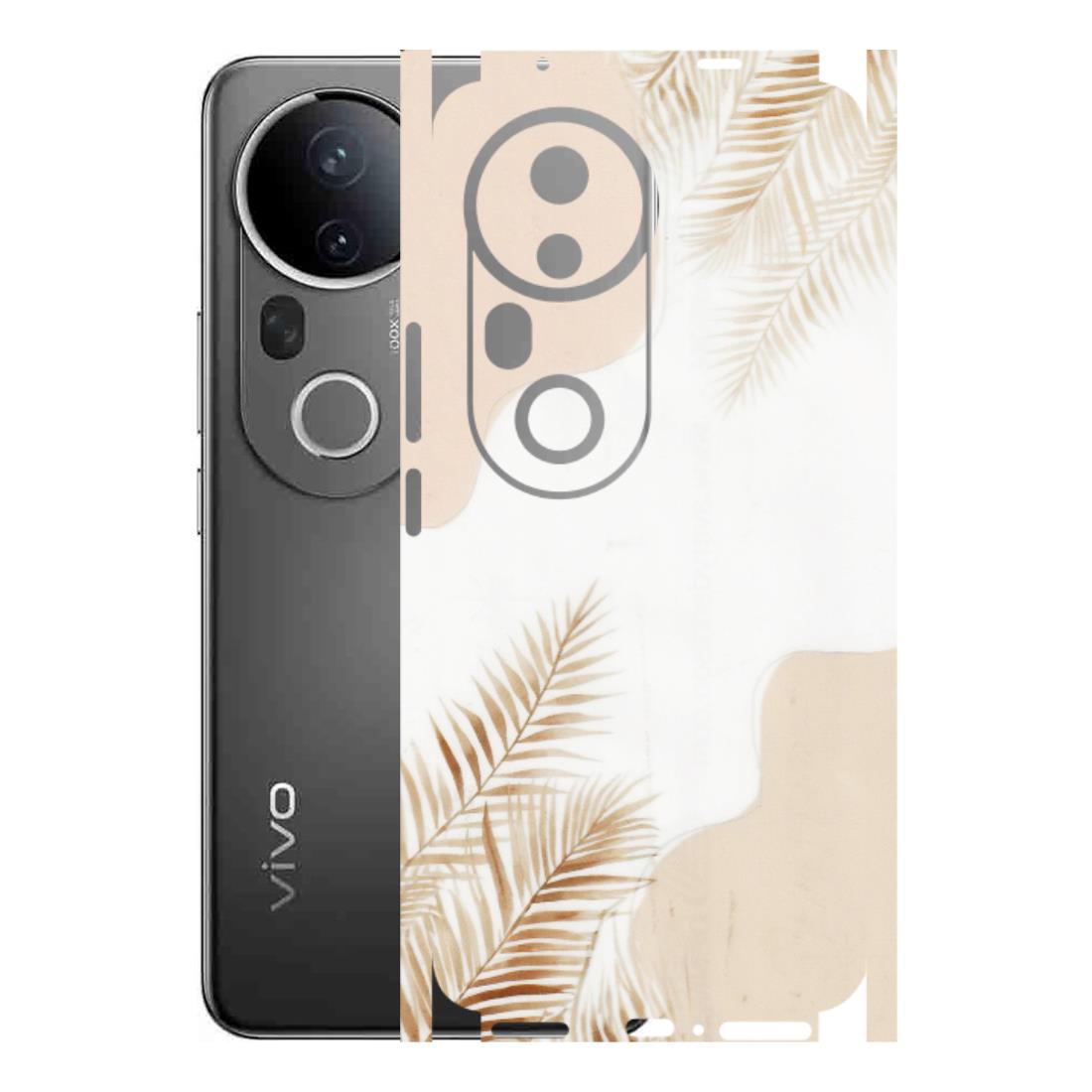VIVO Z/V/X/T/U/S Series Phone Skins (All Models) - Gold Petals Abstract - Transparent Finish (T-08) Vivo T4 Ultra