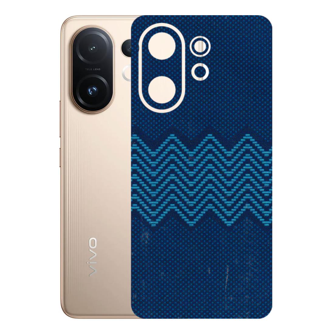 VIVO Z/V/X/T/U/S Series Phone Skins (All Models) - Blue Sober Waves - 3D Embossed Finish (L-306) Vivo T4 pro