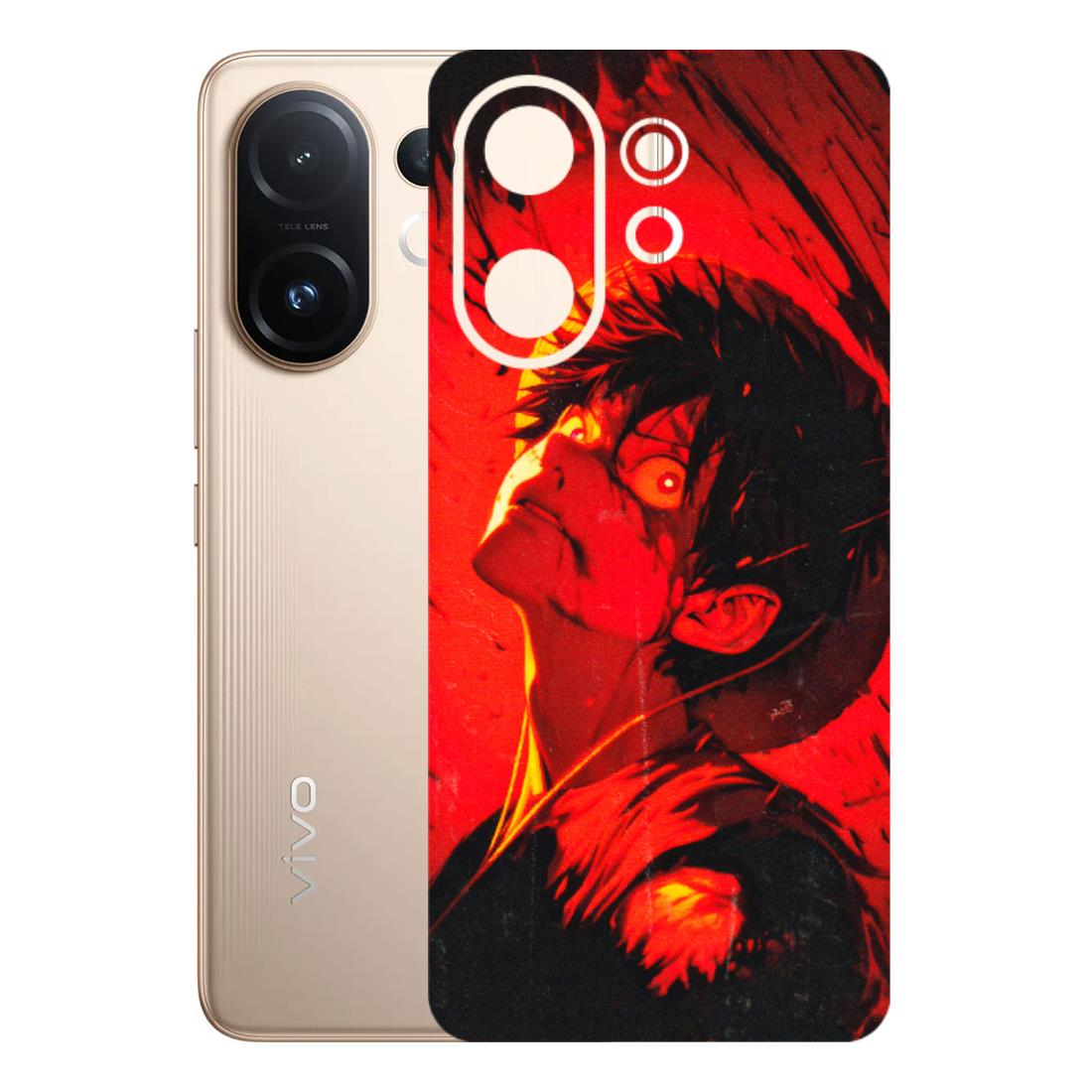 VIVO Z/V/X/T/U/S Series Phone Skins (All Models) - D.Luffy Power Up One Piece Anime - 3D Embossed Finish (L-326) Vivo T4 pro
