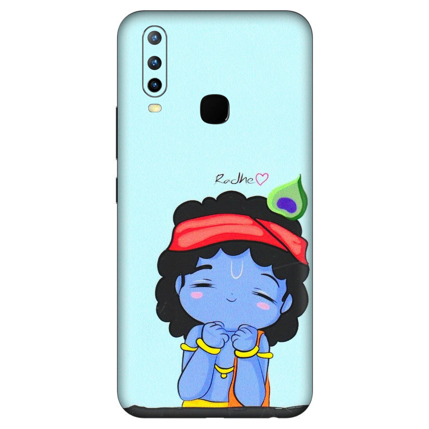 VIVO Z/V/X/T/U/S Series Phone Skins (All Models) - Radhe Radhe Cute Toon - 3D Embossed Finish (L-05) Vivo U10