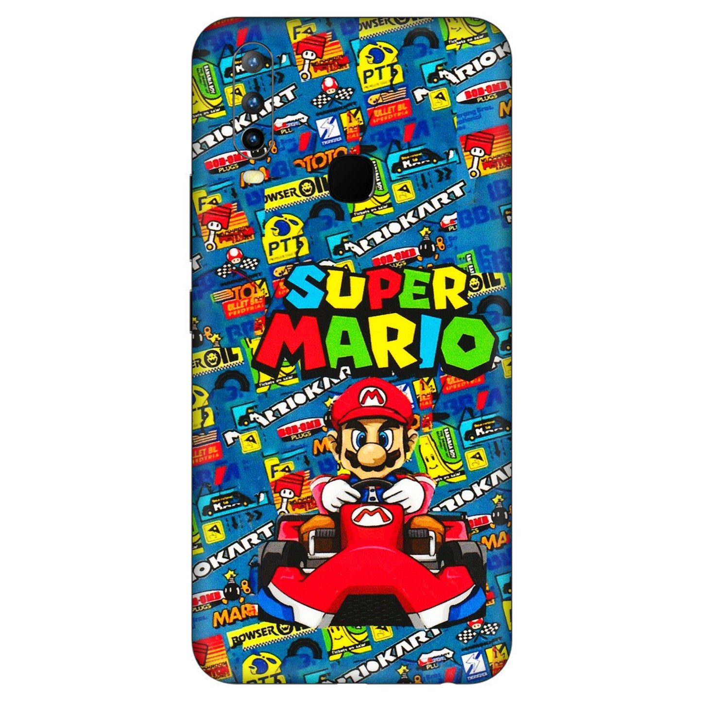 VIVO Z/V/X/T/U/S Series Phone Skins (All Models) - Super Mario Kart - 3D Embossed Finish (L-140) Vivo U10