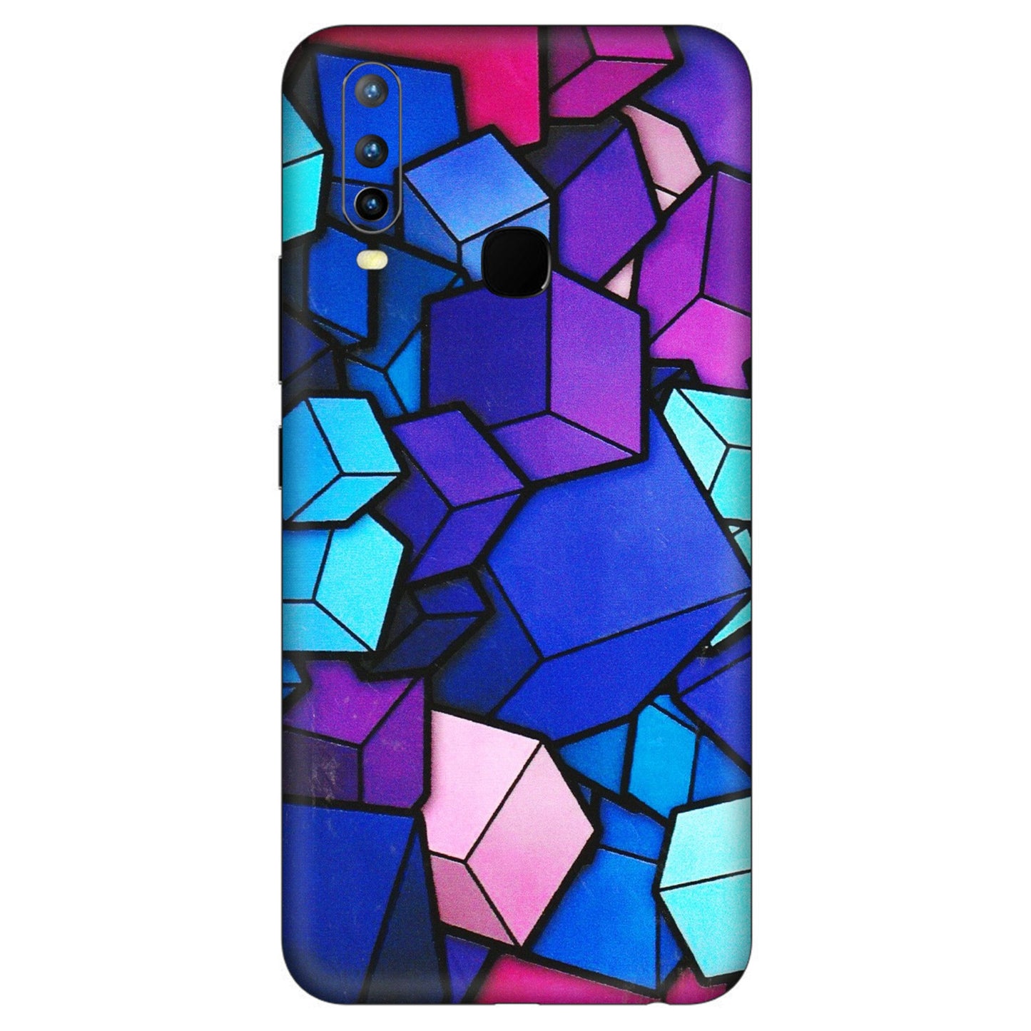 VIVO Z/V/X/T/U/S Series Phone Skins (All Models) - Cube Doodle - 3D Embossed Finish (L-141) Vivo U10