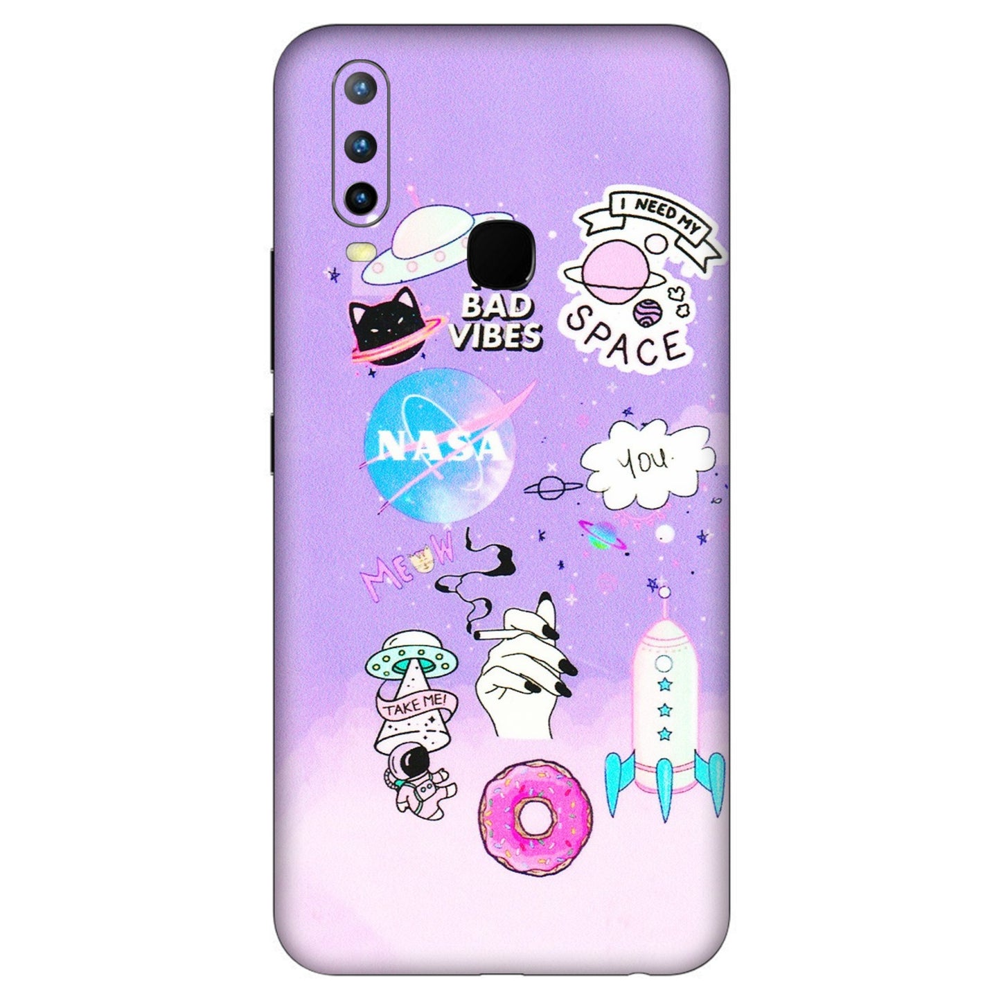 VIVO Z/V/X/T/U/S Series Phone Skins (All Models) - I Need My Nasa Skin - 3D Embossed Finish (L-149) Vivo U10