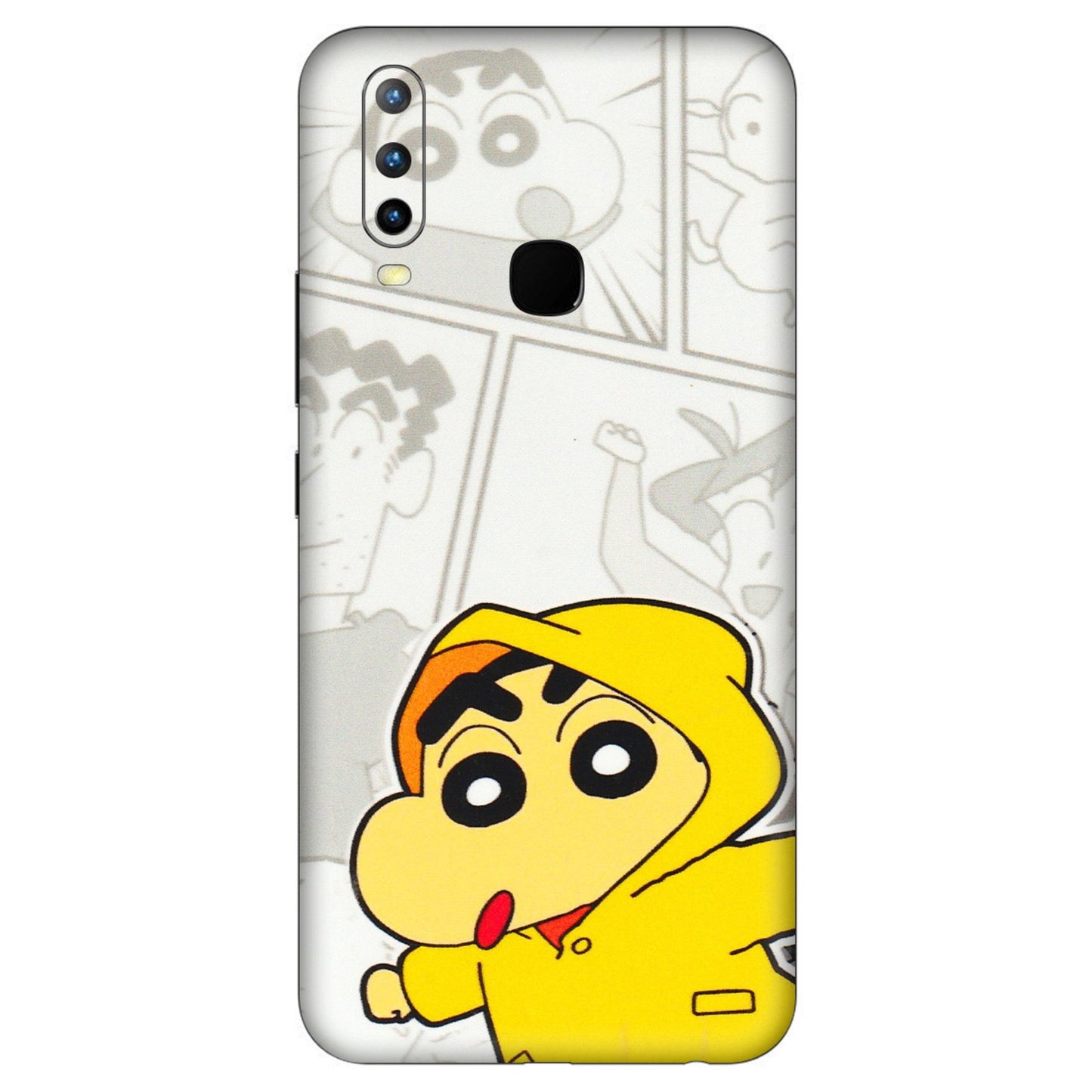 VIVO Z/V/X/T/U/S Series Phone Skins (All Models) - Yellow Shinchan Comic - 3D Embossed Finish (L-246) Vivo U10