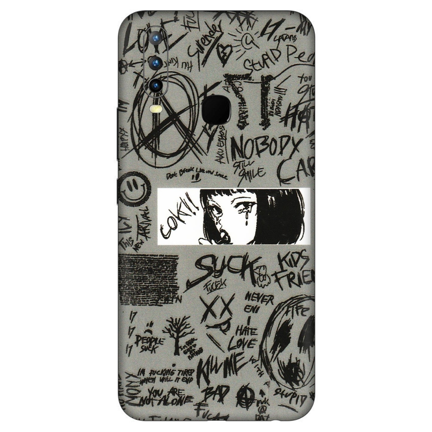 VIVO Z/V/X/T/U/S Series Phone Skins (All Models) - Never Have Love Anime - 3D Embossed Finish (L-260) Vivo U10
