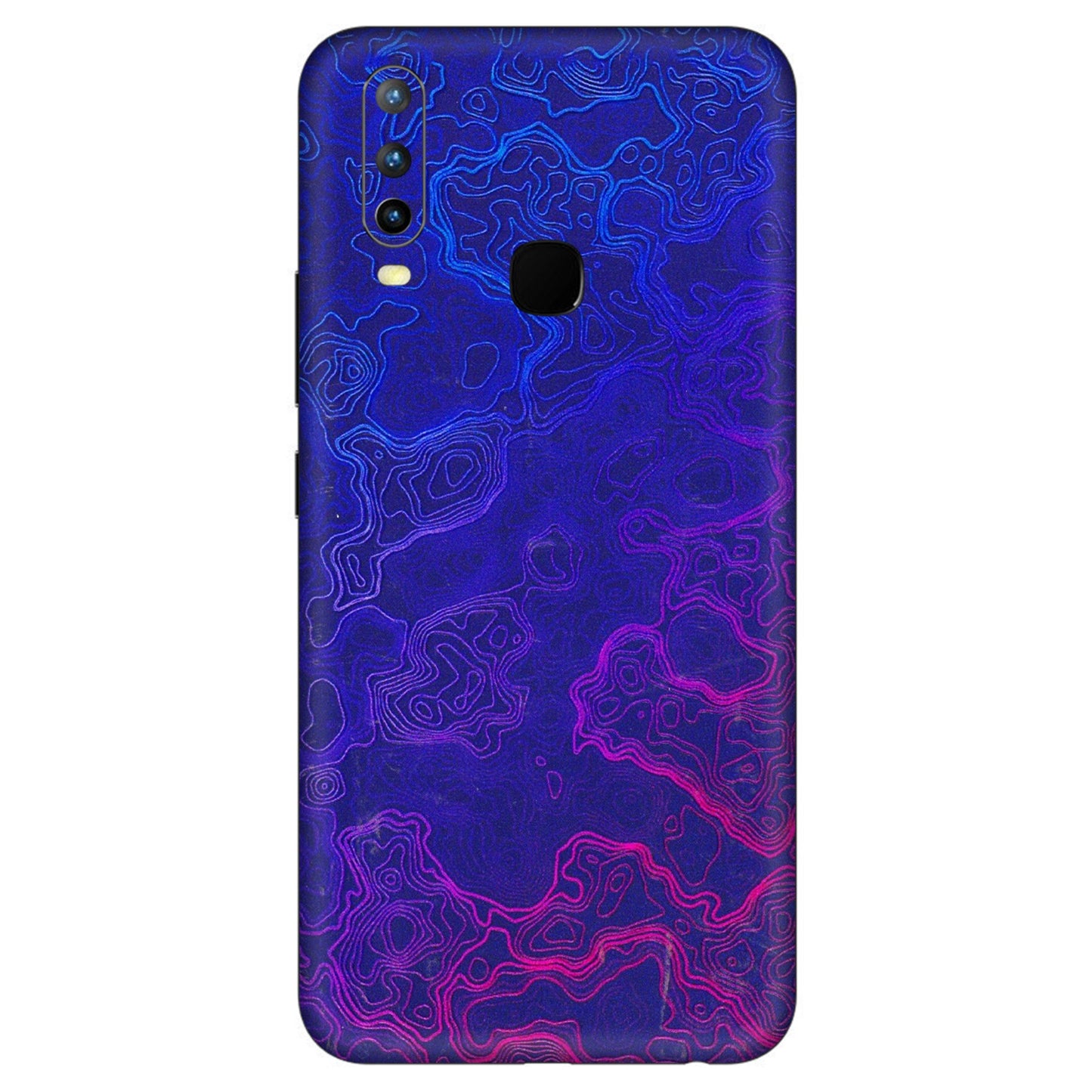 VIVO Z/V/X/T/U/S Series Phone Skins (All Models) - Purple Ripples Swirl - 3D Embossed Finish (L-314) Vivo U10