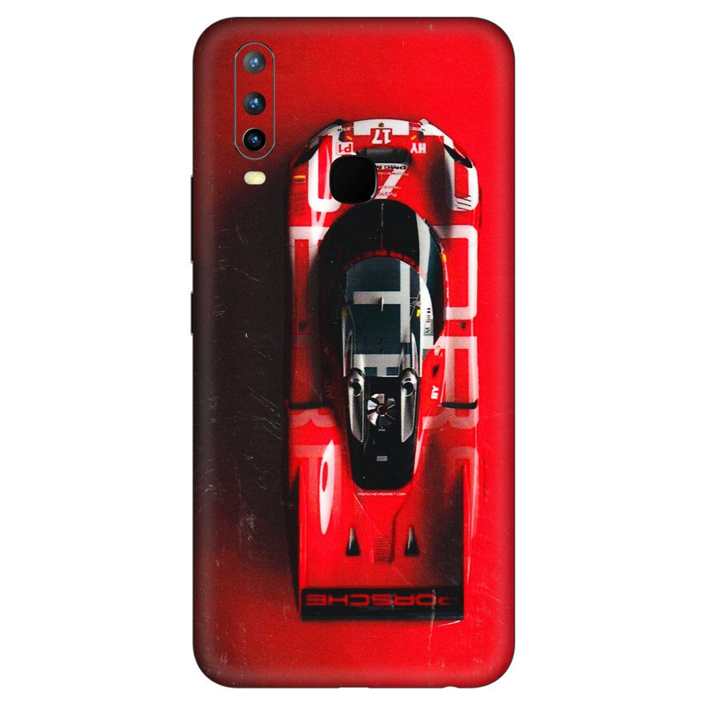 VIVO Z/V/X/T/U/S Series Phone Skins (All Models) - Red Porsche Car Logo - 3D Embossed Finish (L-315) Vivo U10