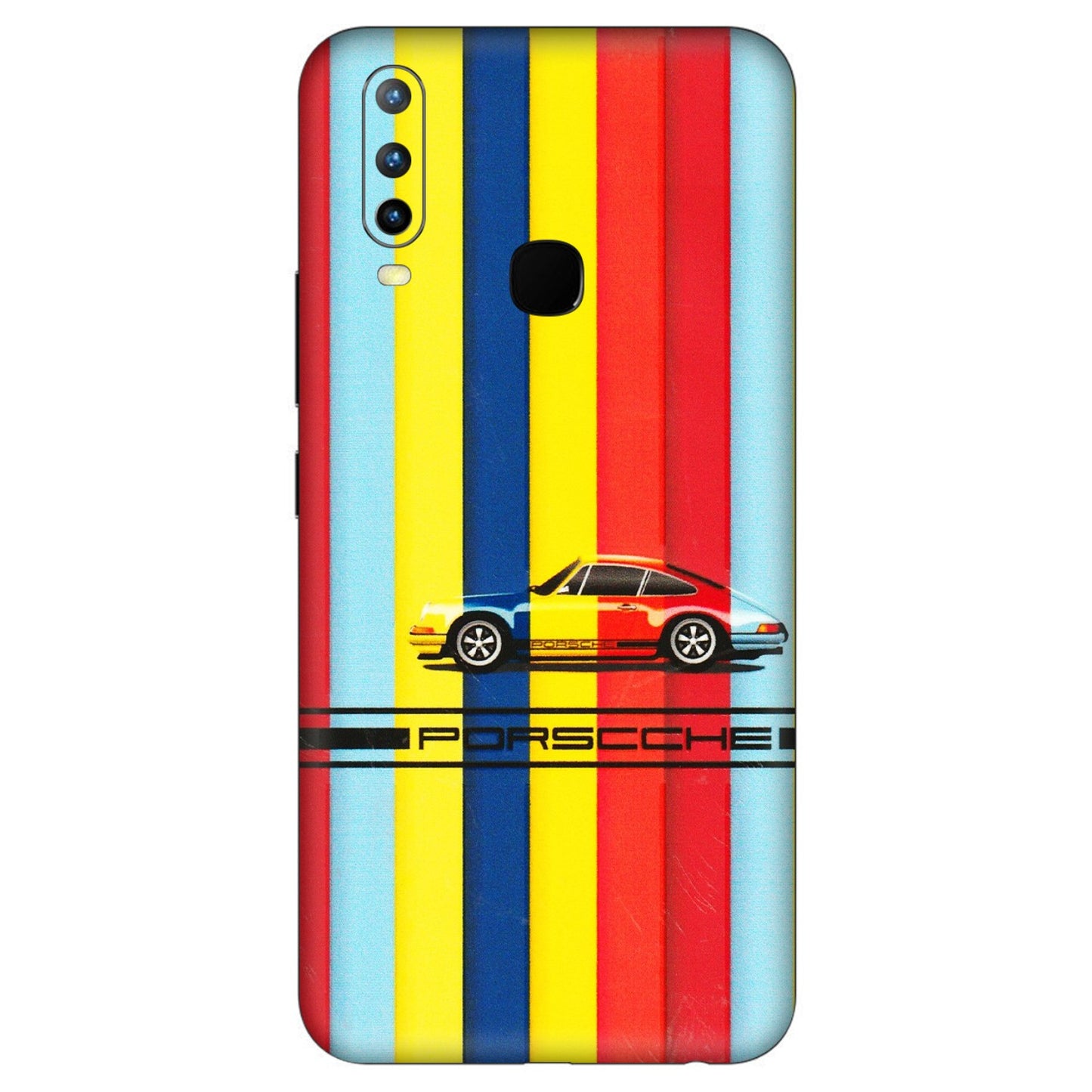 VIVO Z/V/X/T/U/S Series Phone Skins (All Models) - Multicolour Porche - 3D Embossed Finish (L-39) Vivo U10