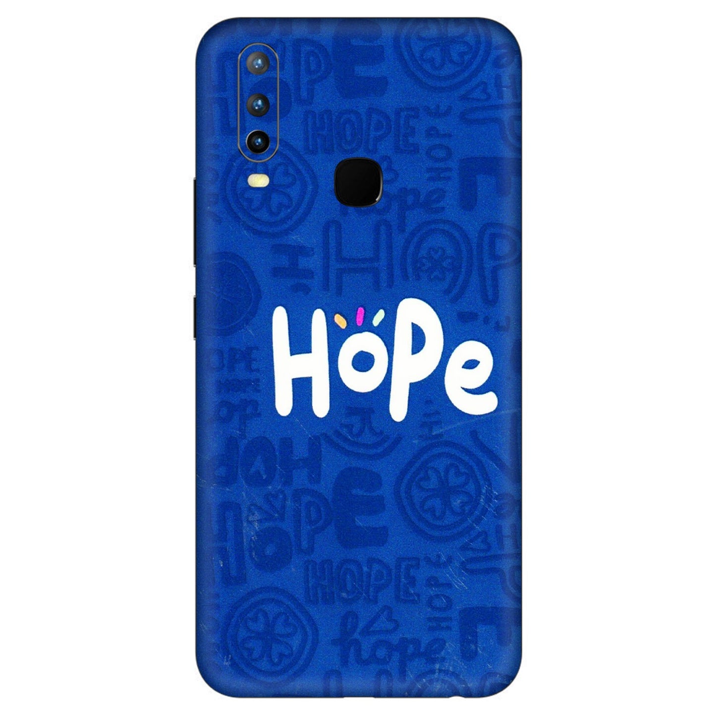 VIVO Z/V/X/T/U/S Series Phone Skins (All Models) - Hope Doodles Blue - 3D Embossed Finish (L-43) Vivo U10