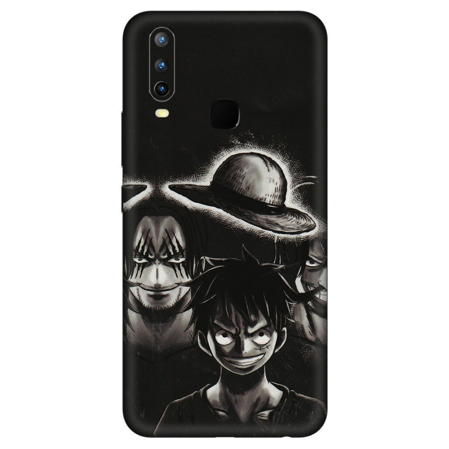 VIVO Z/V/X/T/U/S Series Phone Skins (All Models) - Black Luffy Hat - 3D Embossed Finish (L-57) Vivo U10