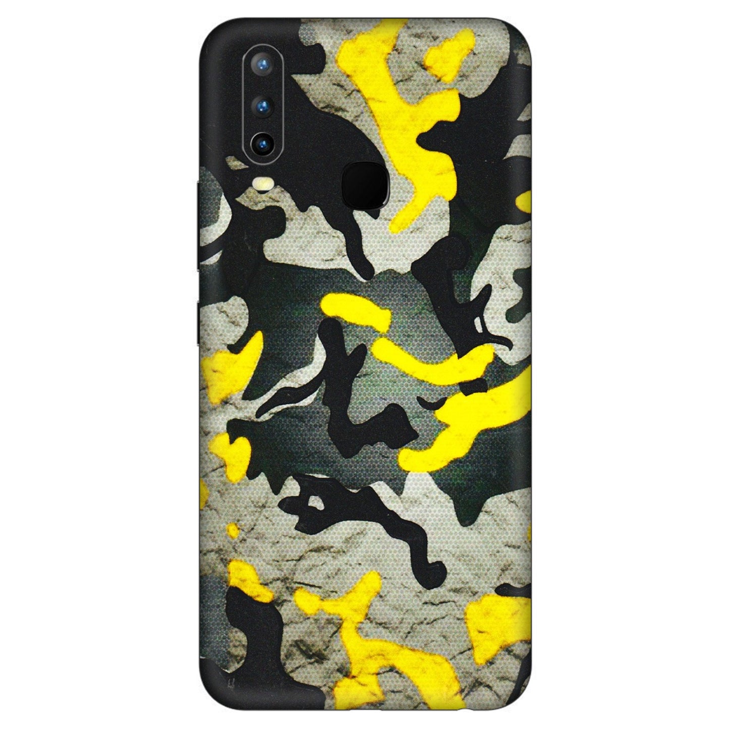 VIVO Z/V/X/T/U/S Series Phone Skins (All Models) - Yellow Camouflage - 3D Embossed Finish (L-61) Vivo U10