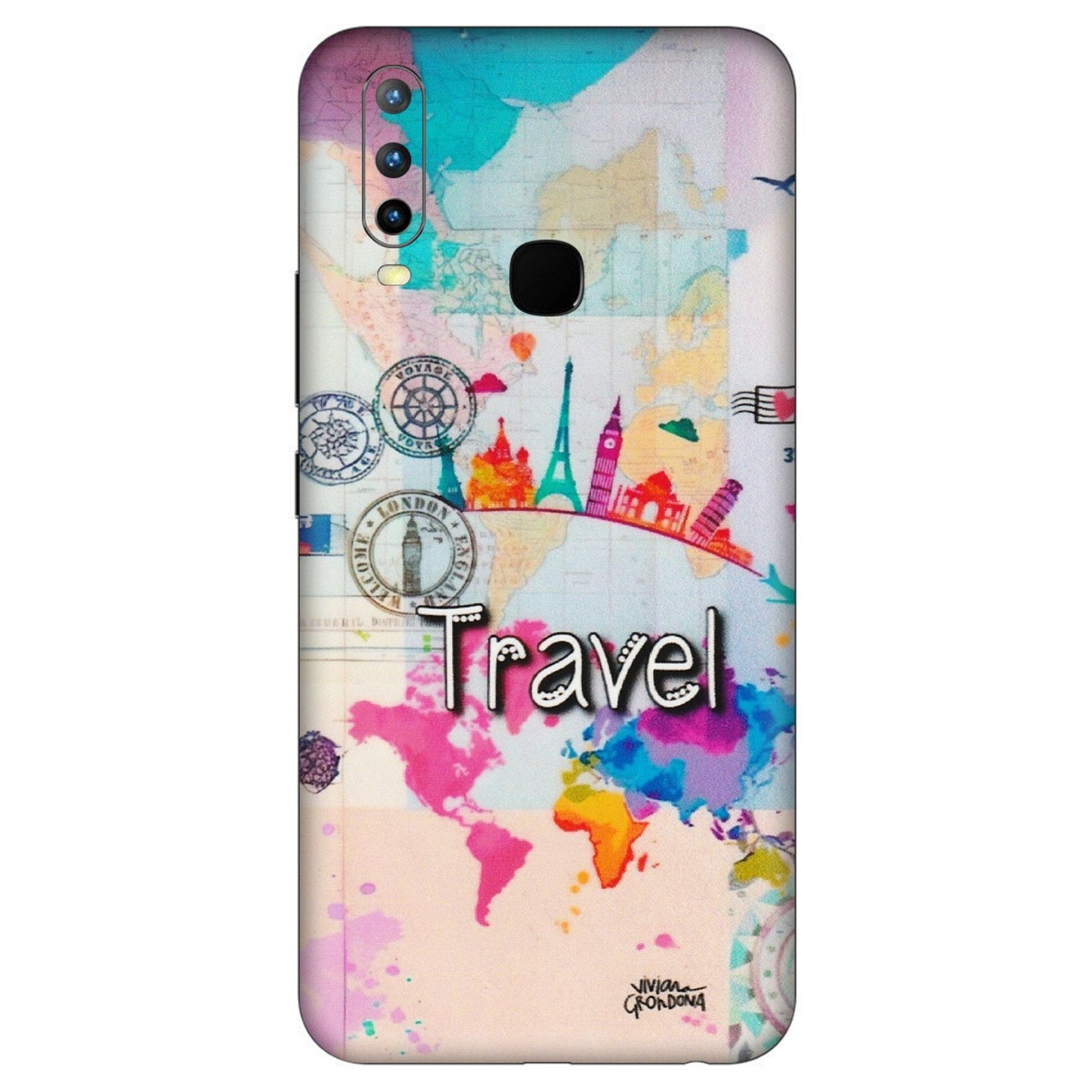 VIVO Z/V/X/T/U/S Series Phone Skins (All Models) - Travel The Wonders - Matte Finish (M-108) Vivo U10