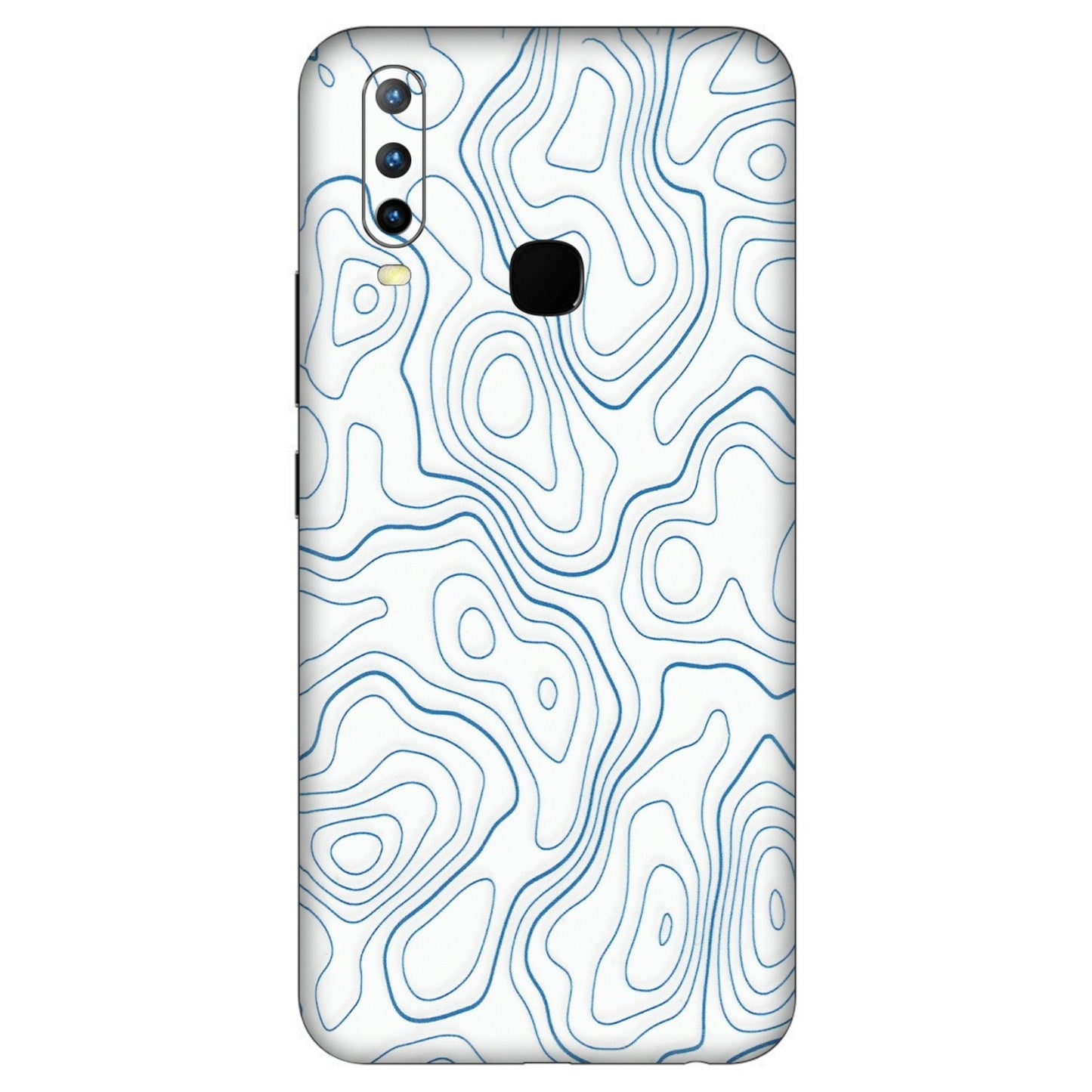 VIVO Z/V/X/T/U/S Series Phone Skins (All Models) - Blue And White Swirls - Matte Finish (M-139) Vivo U10