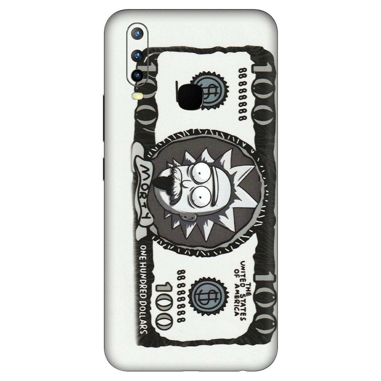 VIVO Z/V/X/T/U/S Series Phone Skins (All Models) - Rick And Morty Hundred Dollar Anime - Matte Finish (M-161) Vivo U10