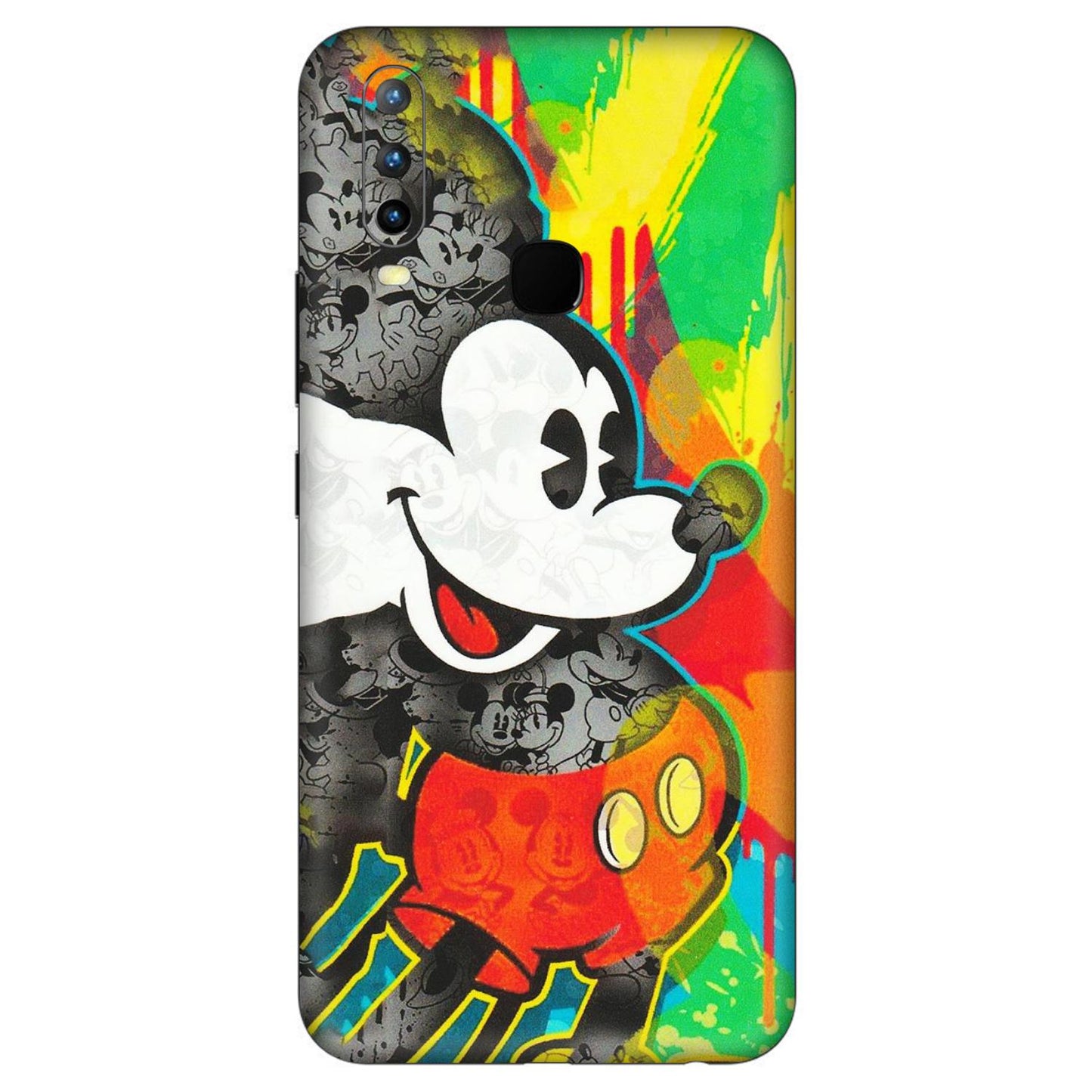 VIVO Z/V/X/T/U/S Series Phone Skins (All Models) - Multiple Mickey With Colourful Texture - Matte Finish (M-84) Vivo U10