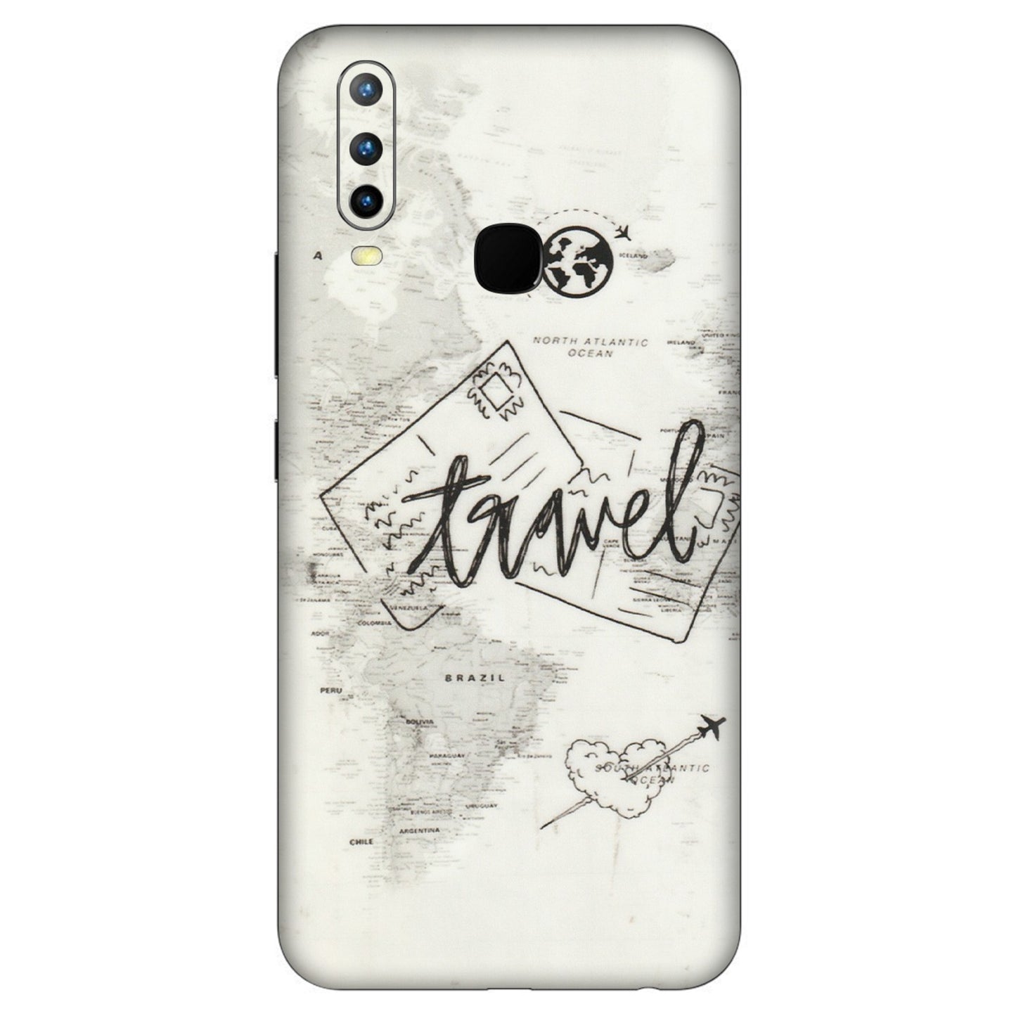 VIVO Z/V/X/T/U/S Series Phone Skins (All Models) - Travel Ticket - Transparent Finish (T-06) Vivo U10