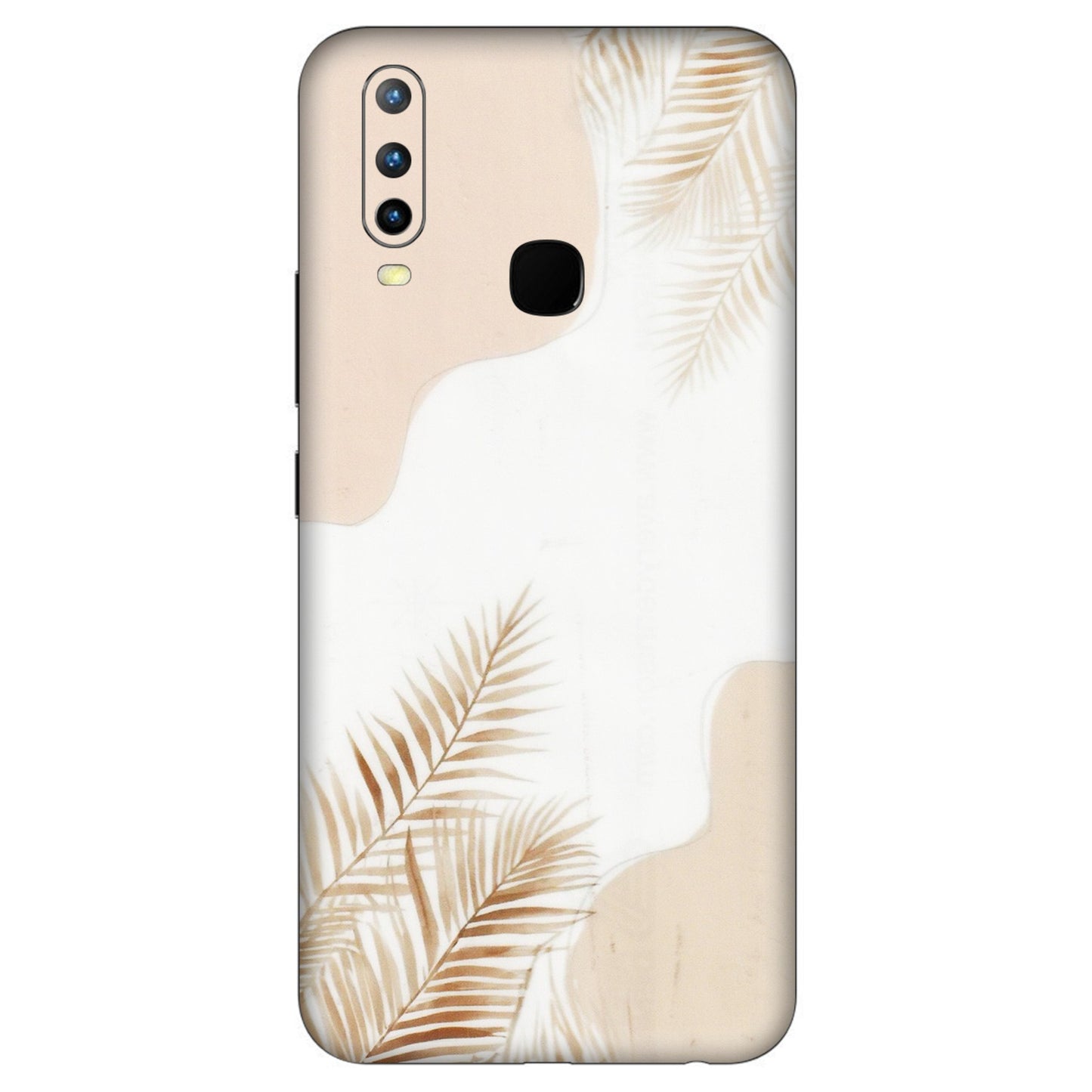 VIVO Z/V/X/T/U/S Series Phone Skins (All Models) - Gold Petals Abstract - Transparent Finish (T-08) Vivo U10