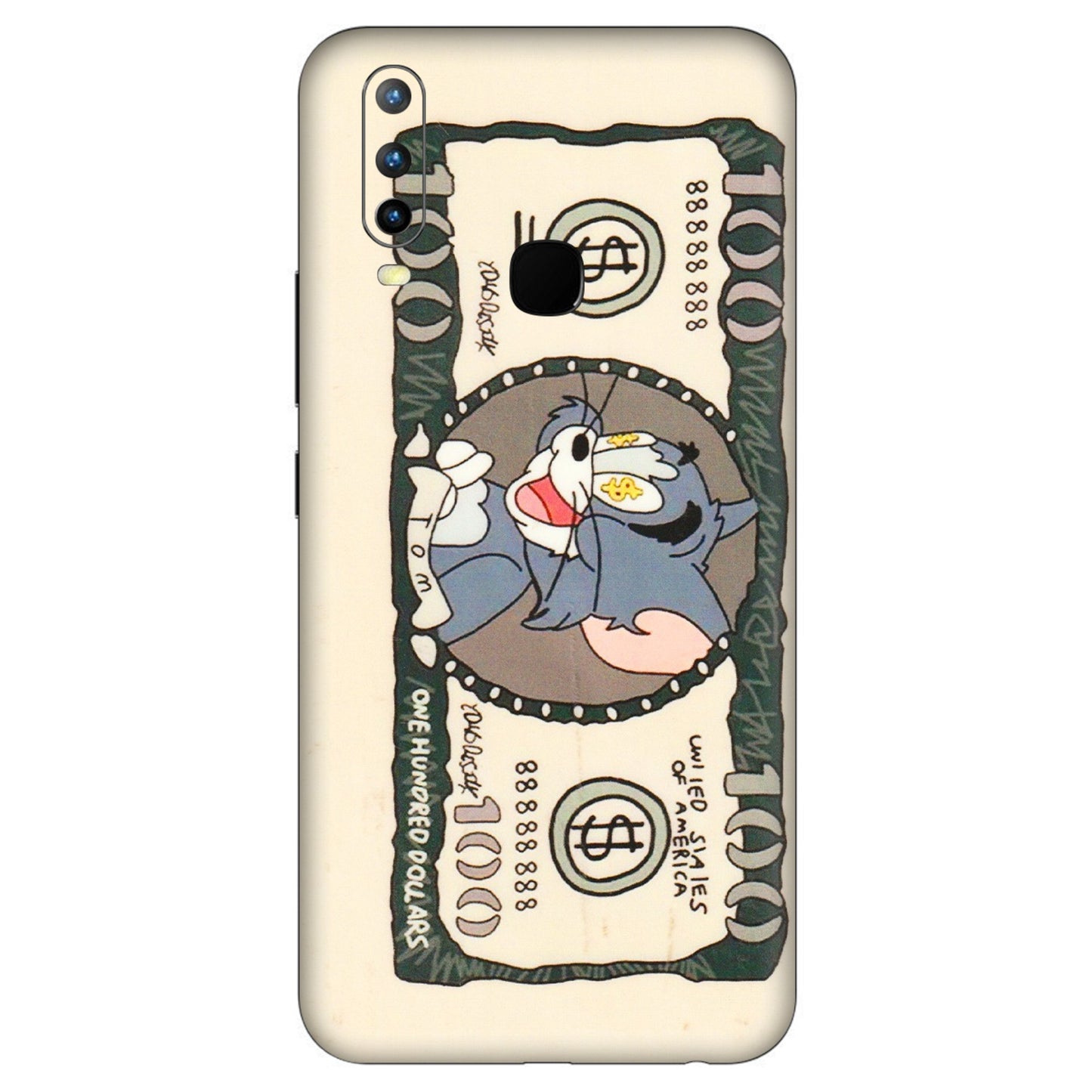 VIVO Z/V/X/T/U/S Series Phone Skins (All Models) - One Hundred Dollar Tom - Transparent Finish (T-16) Vivo U10