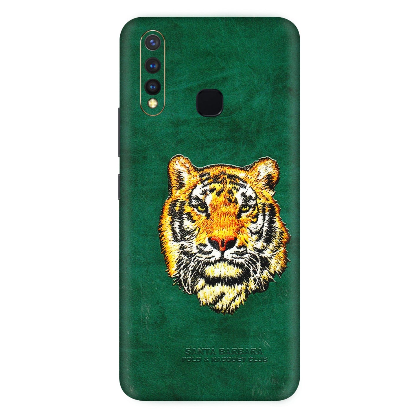 VIVO Z/V/X/T/U/S Series Phone Skins (All Models) - Leather Feel Tiger - 3D Embossed Finish (L-111) Vivo U20