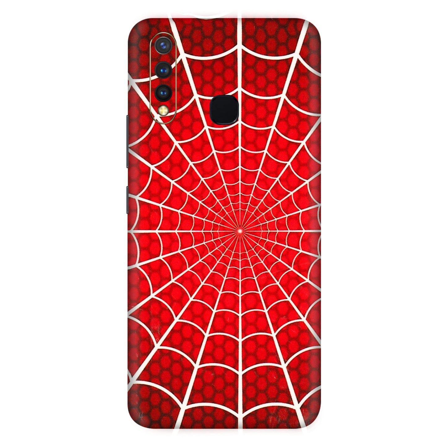 VIVO Z/V/X/T/U/S Series Phone Skins (All Models) - Classic Spidey Web - 3D Embossed Finish (L-115) Vivo U20