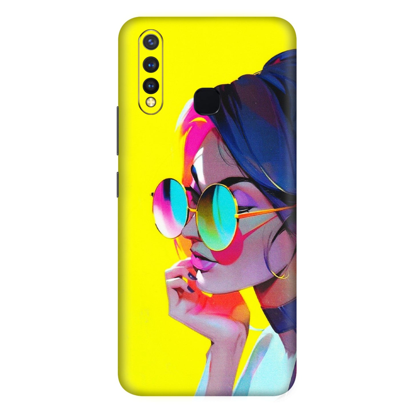 VIVO Z/V/X/T/U/S Series Phone Skins (All Models) - Bold Stylish Girl - 3D Embossed Finish (L-222) Vivo U20